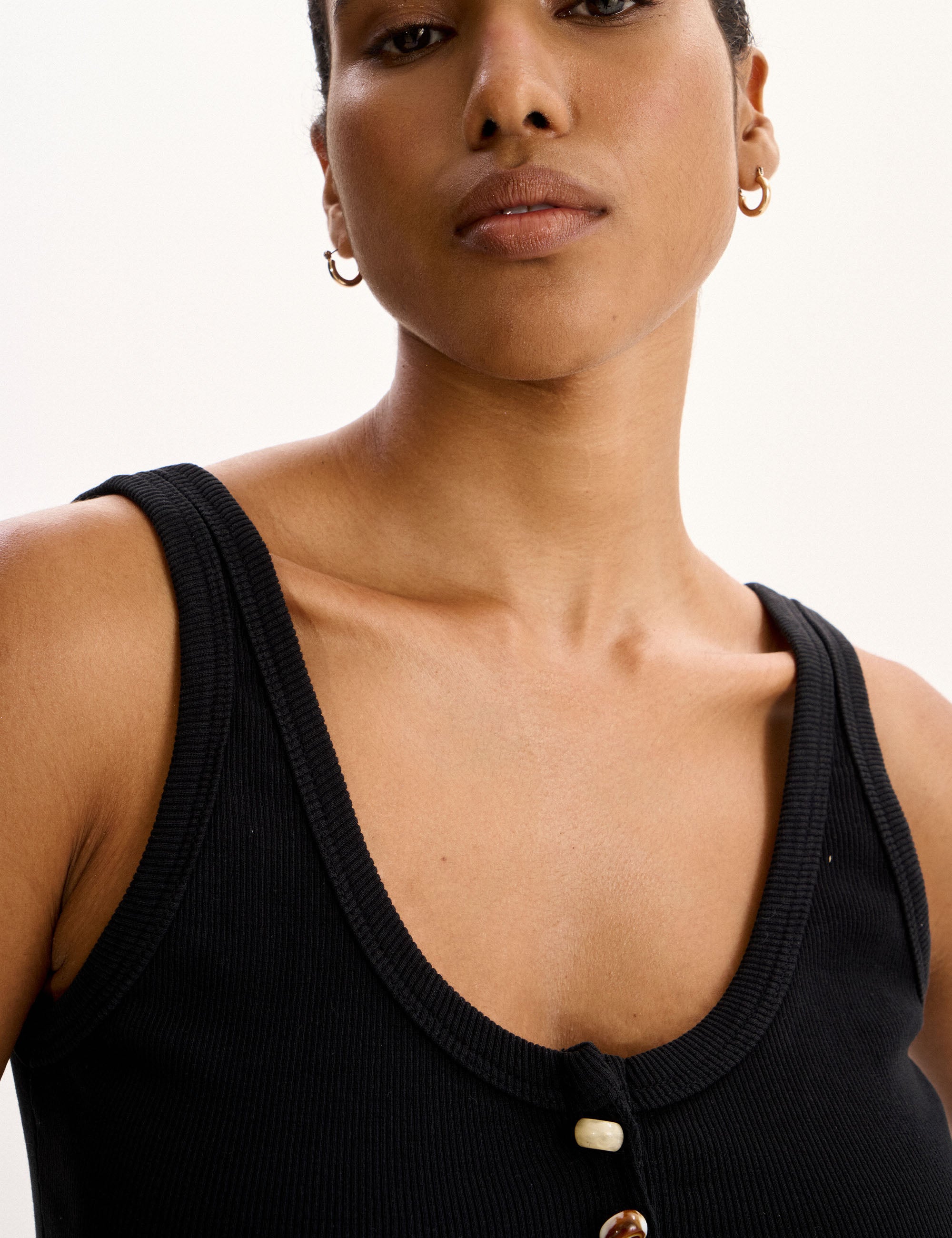 Regata Agatha Canelada Preto