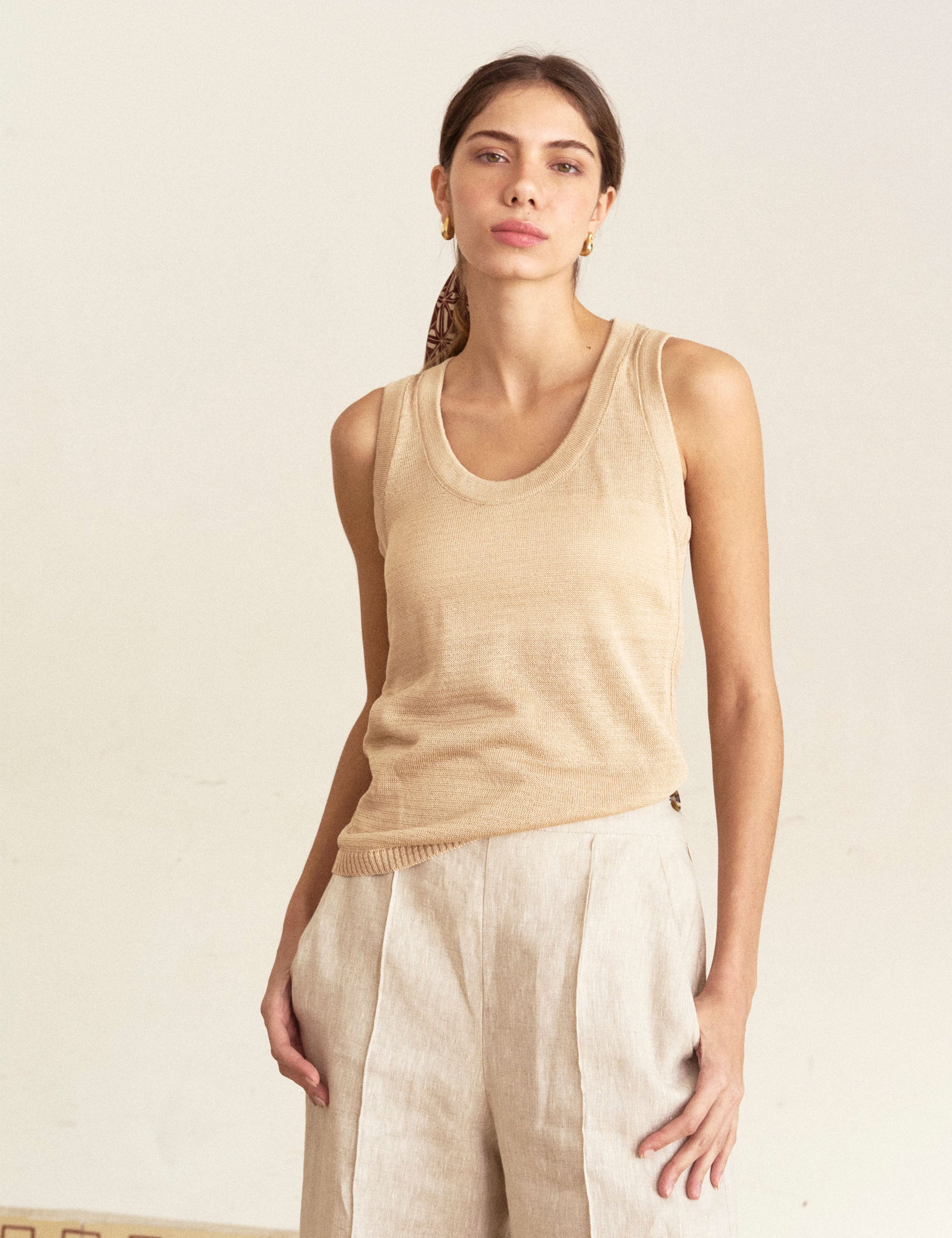 Regata Viscose Tricot Bege