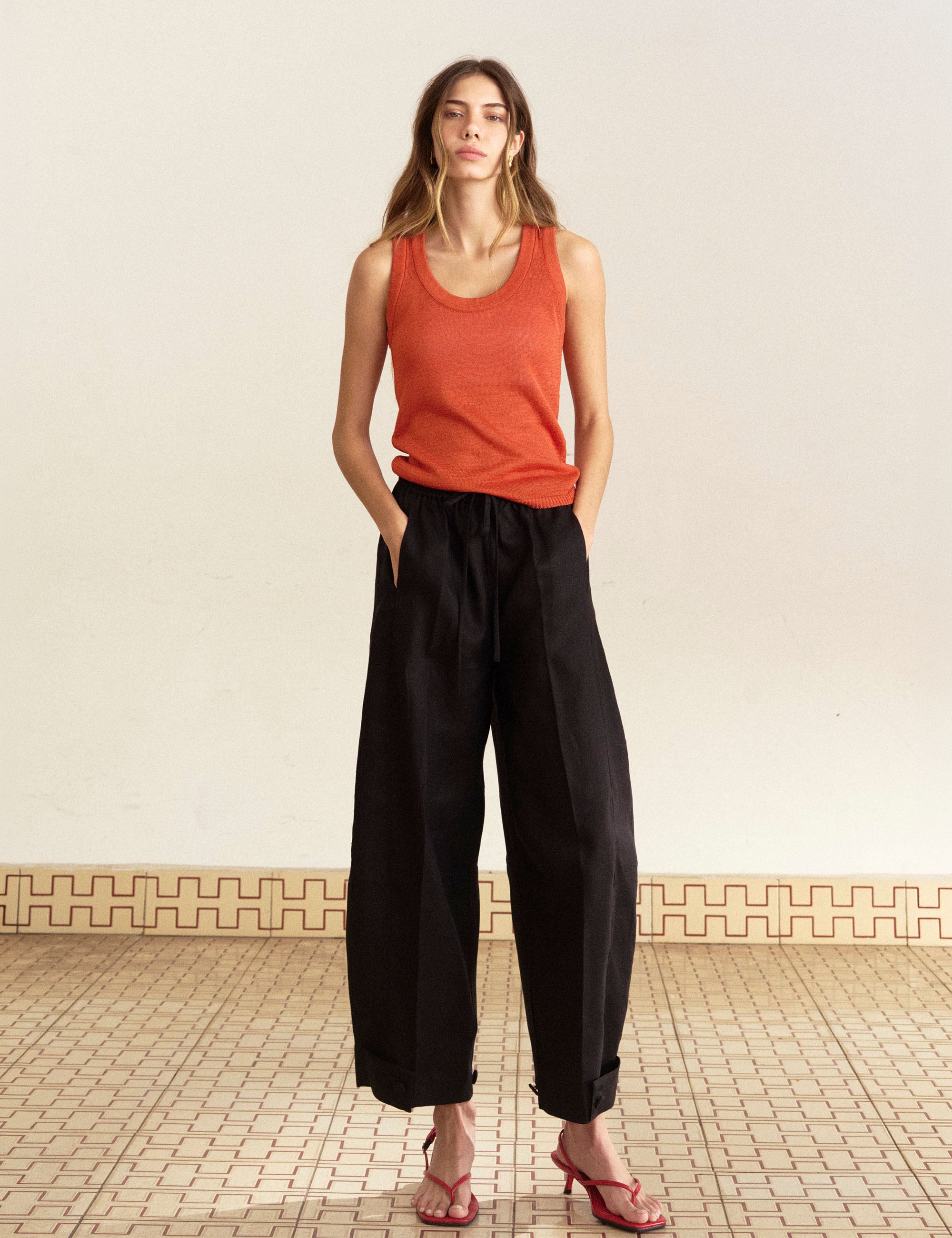 Regata Viscose Tricot Laranja