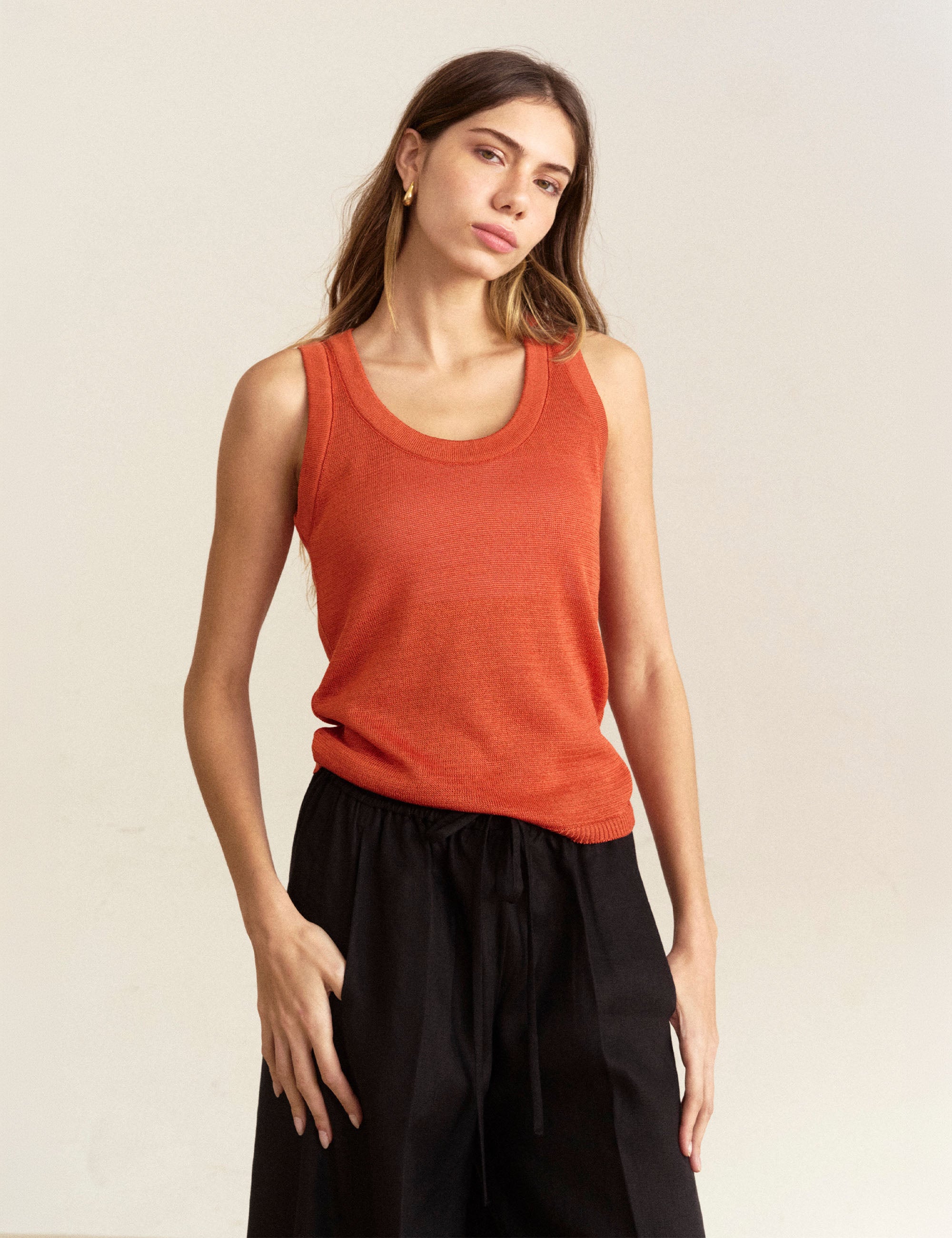 Regata Viscose Tricot Laranja