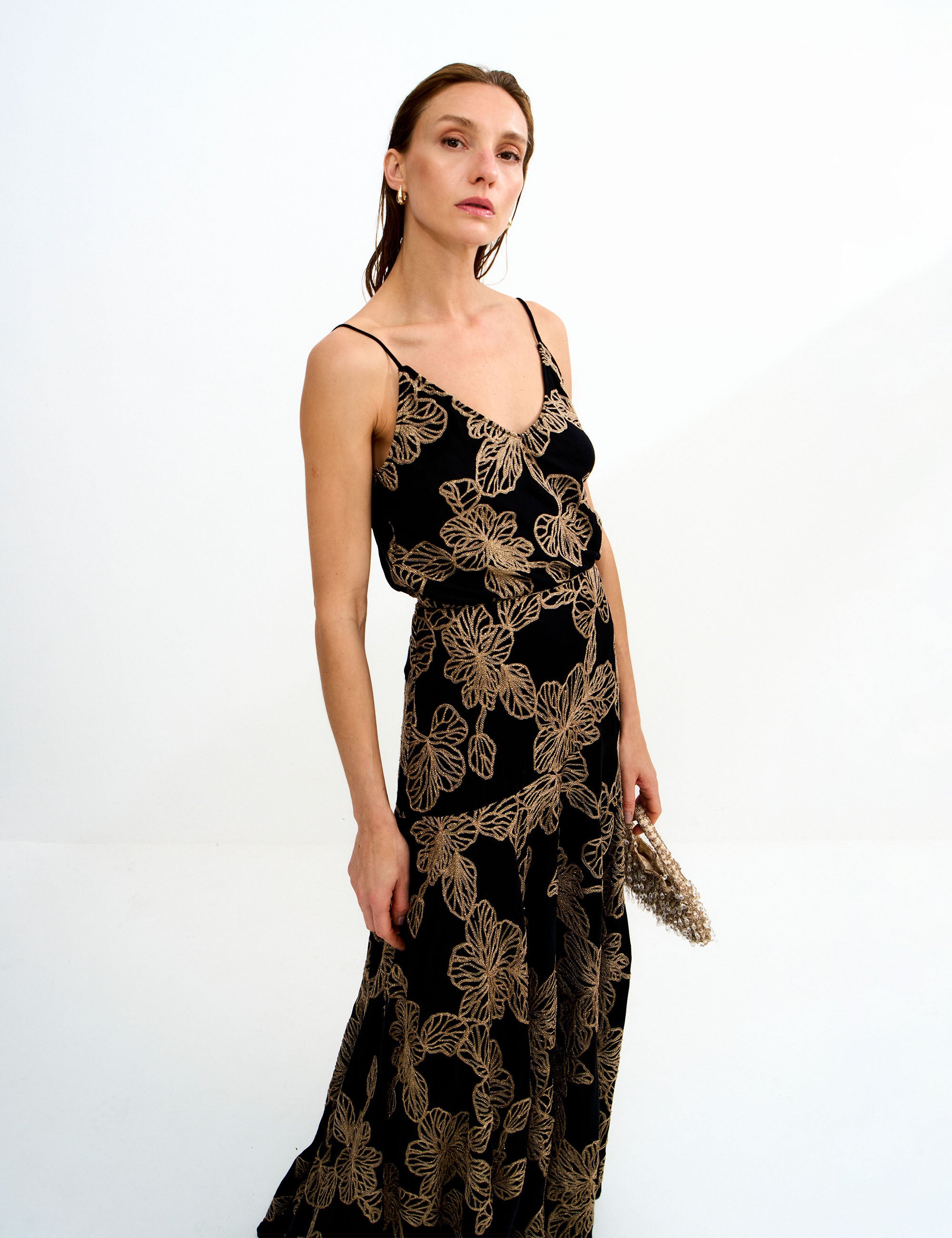 Saia Lace Crepe Preto