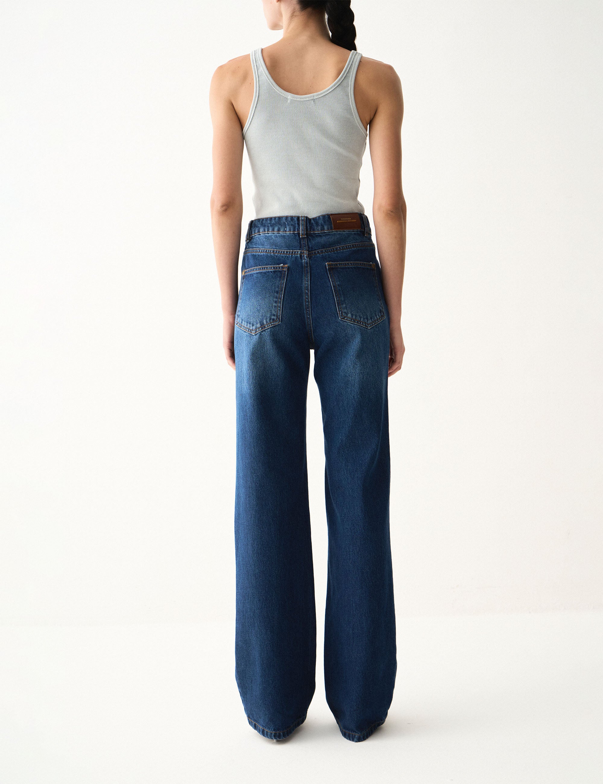 Regata Livia Canelada Cinza Mescla