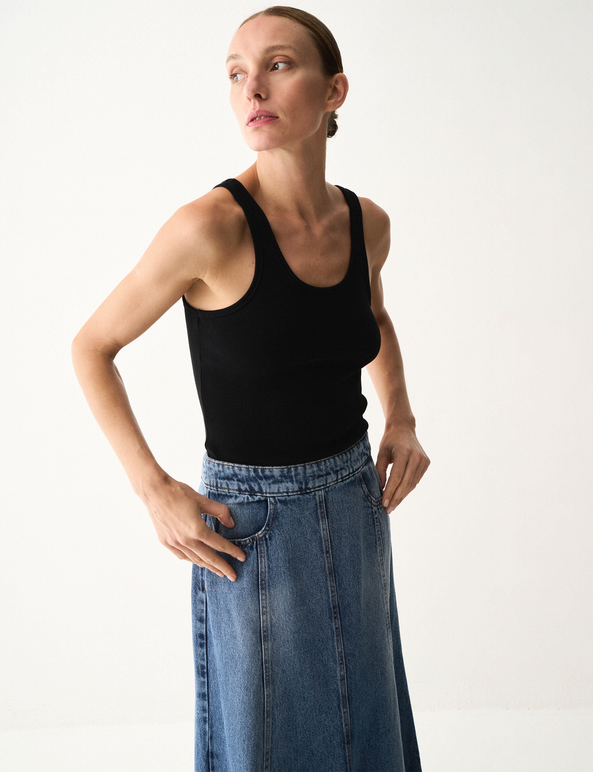 Regata Livia Canelada Preto