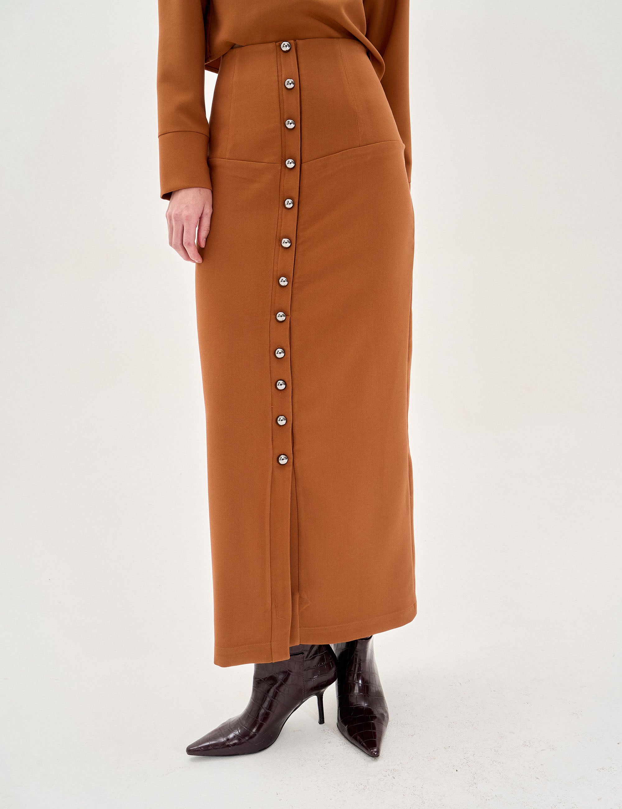 Saia Anahi Alfaiataria Ferrugem