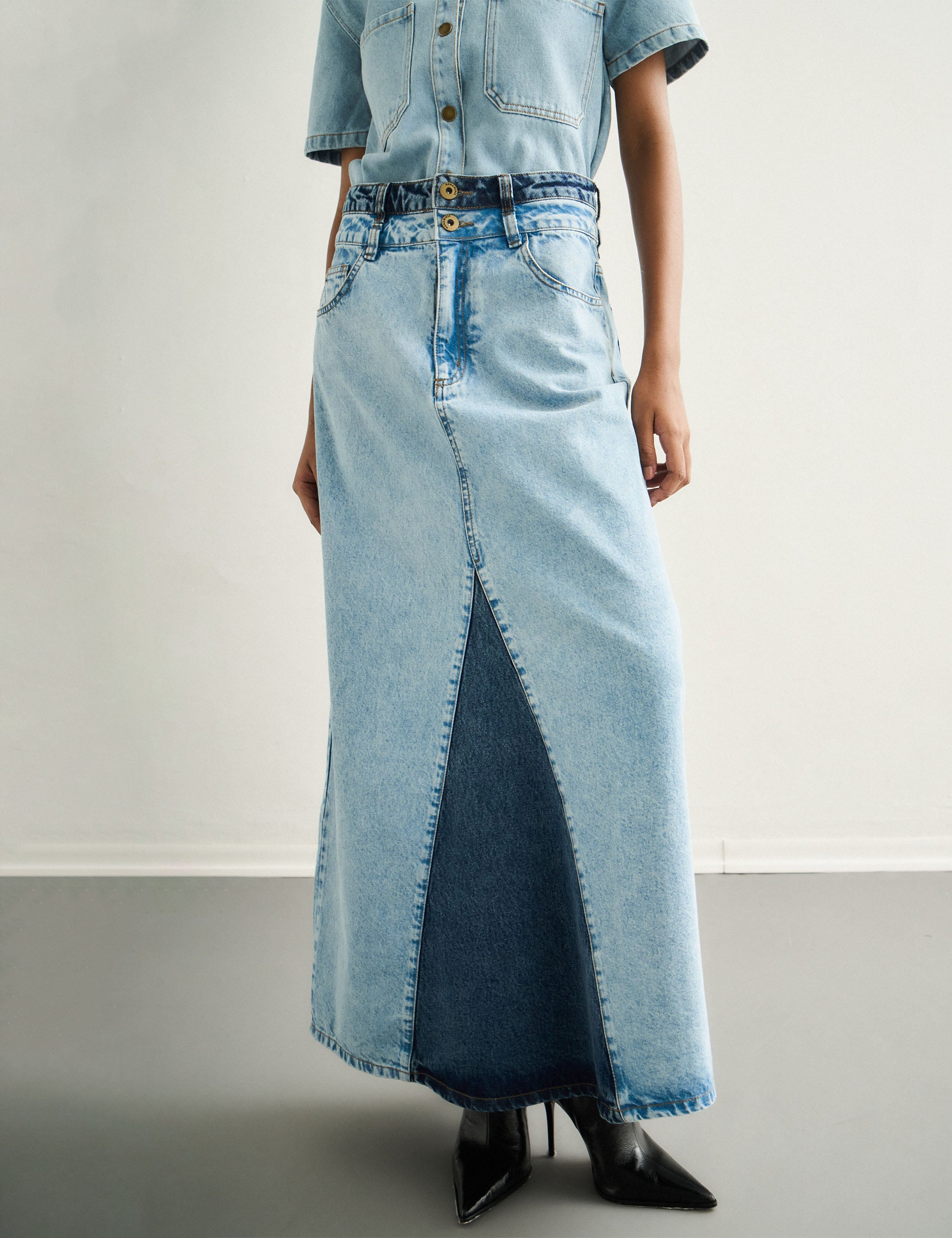 Saia Bicolor Denim