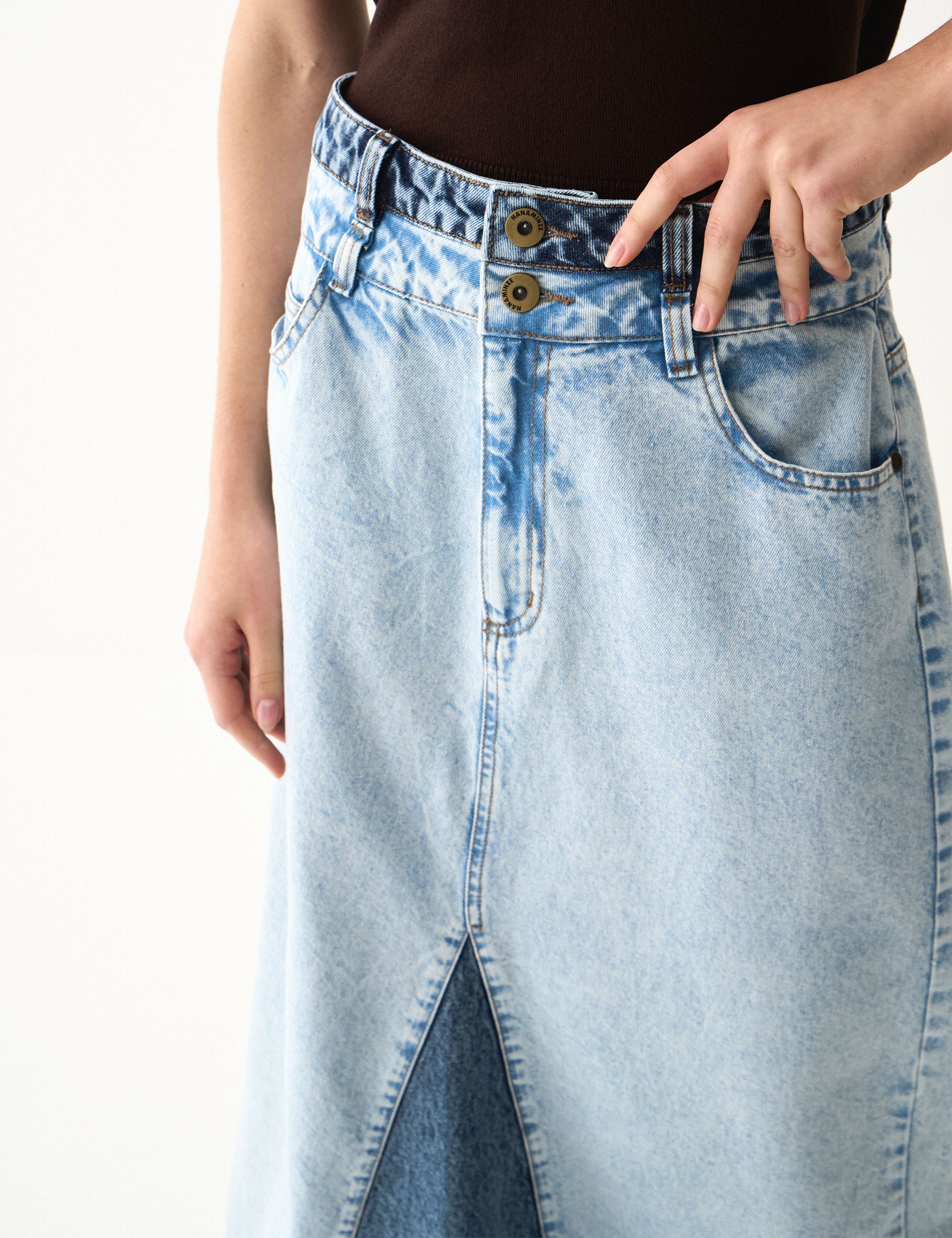 Saia Bicolor Denim Jeans