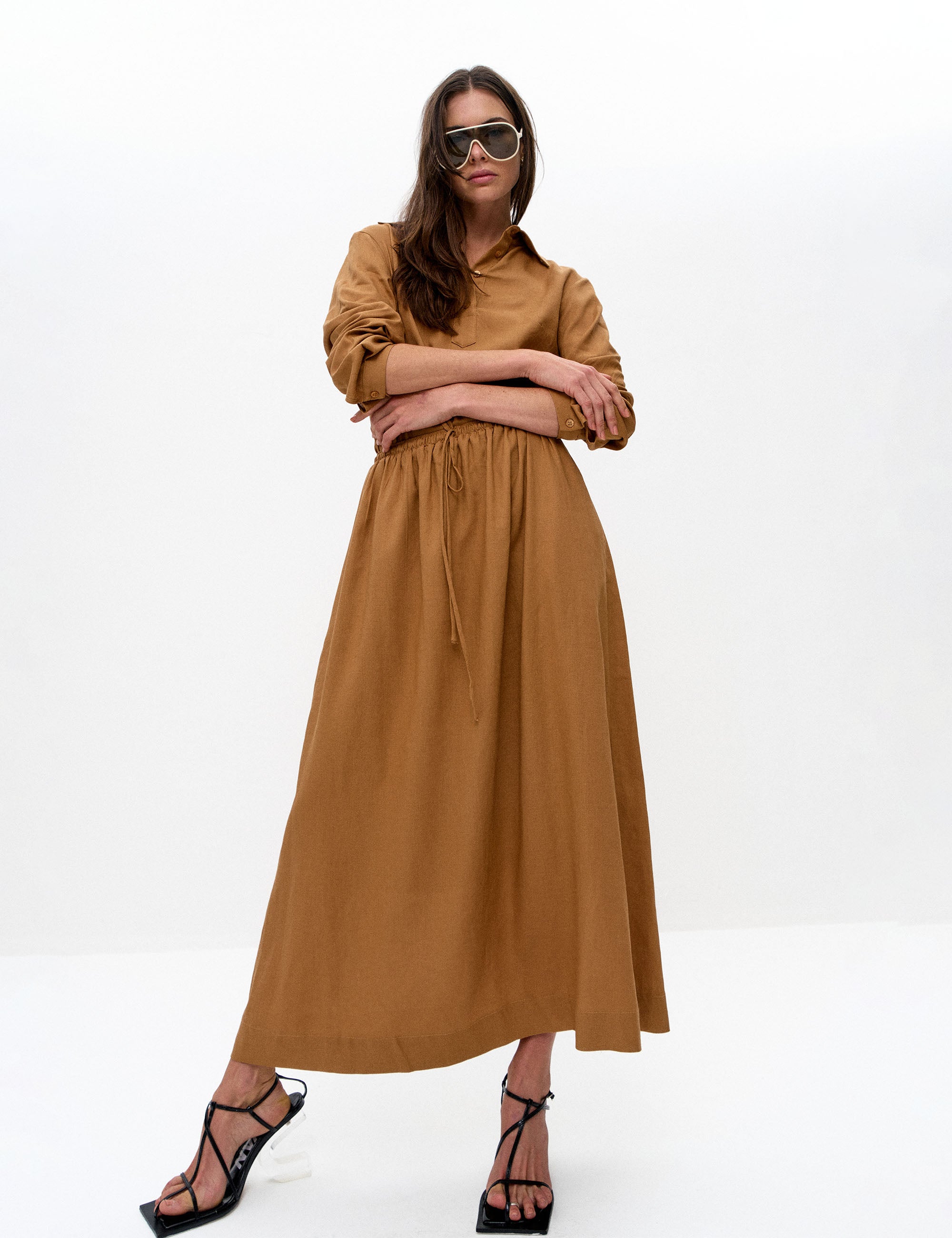 Saia Ceci Viscolinho Pecan