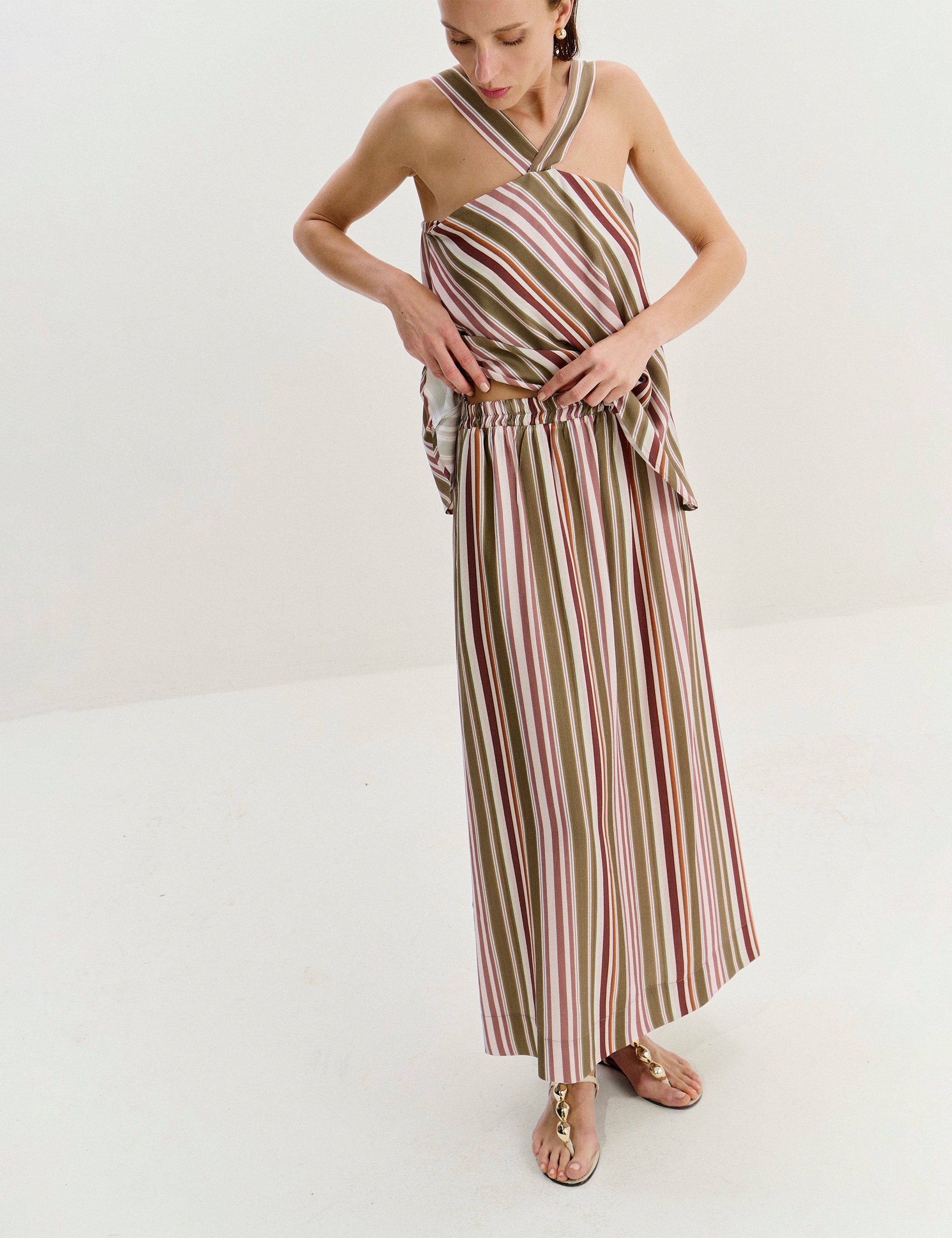 Saia Eliana Listra Caramelo