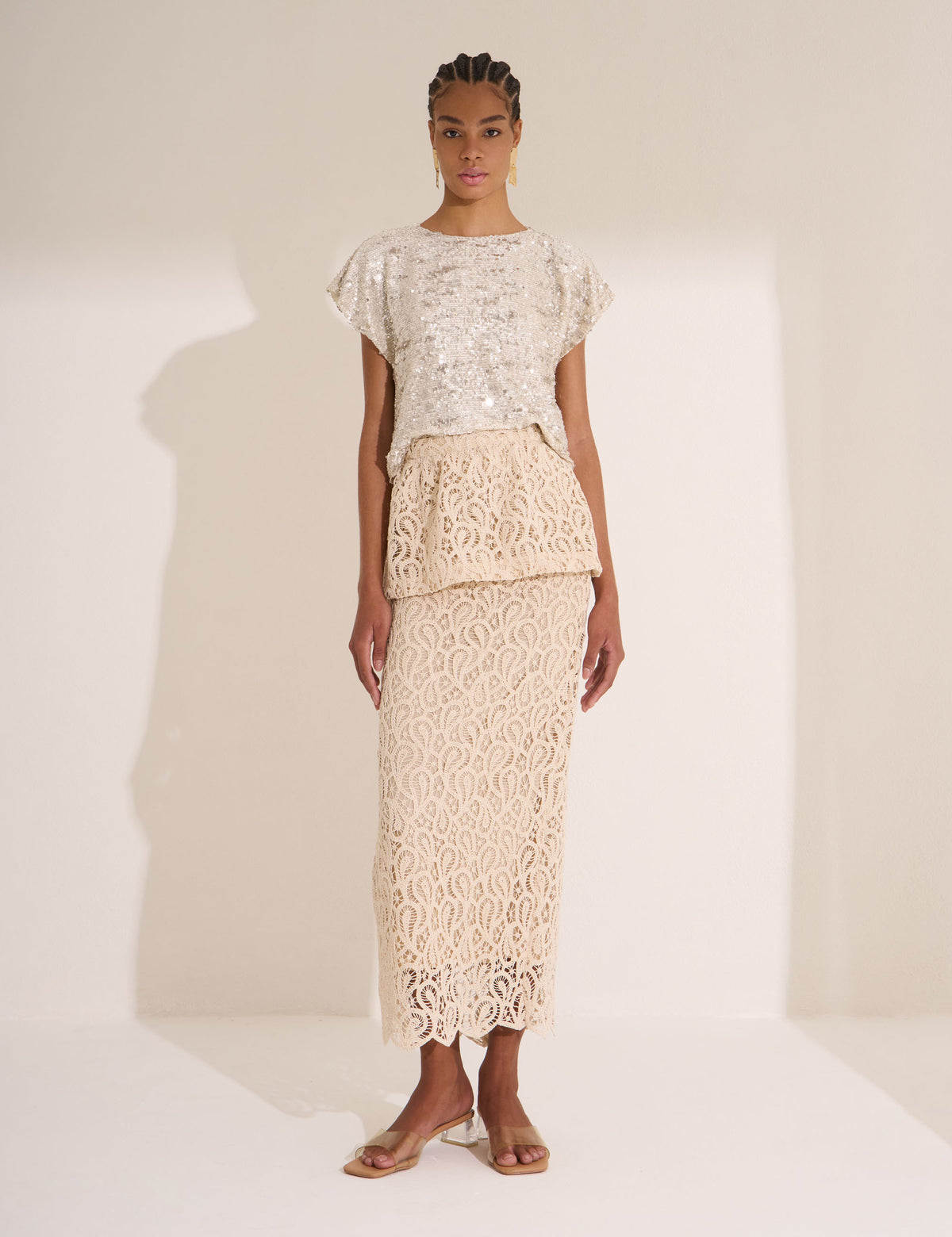 Saia Filomena Peplum Cru