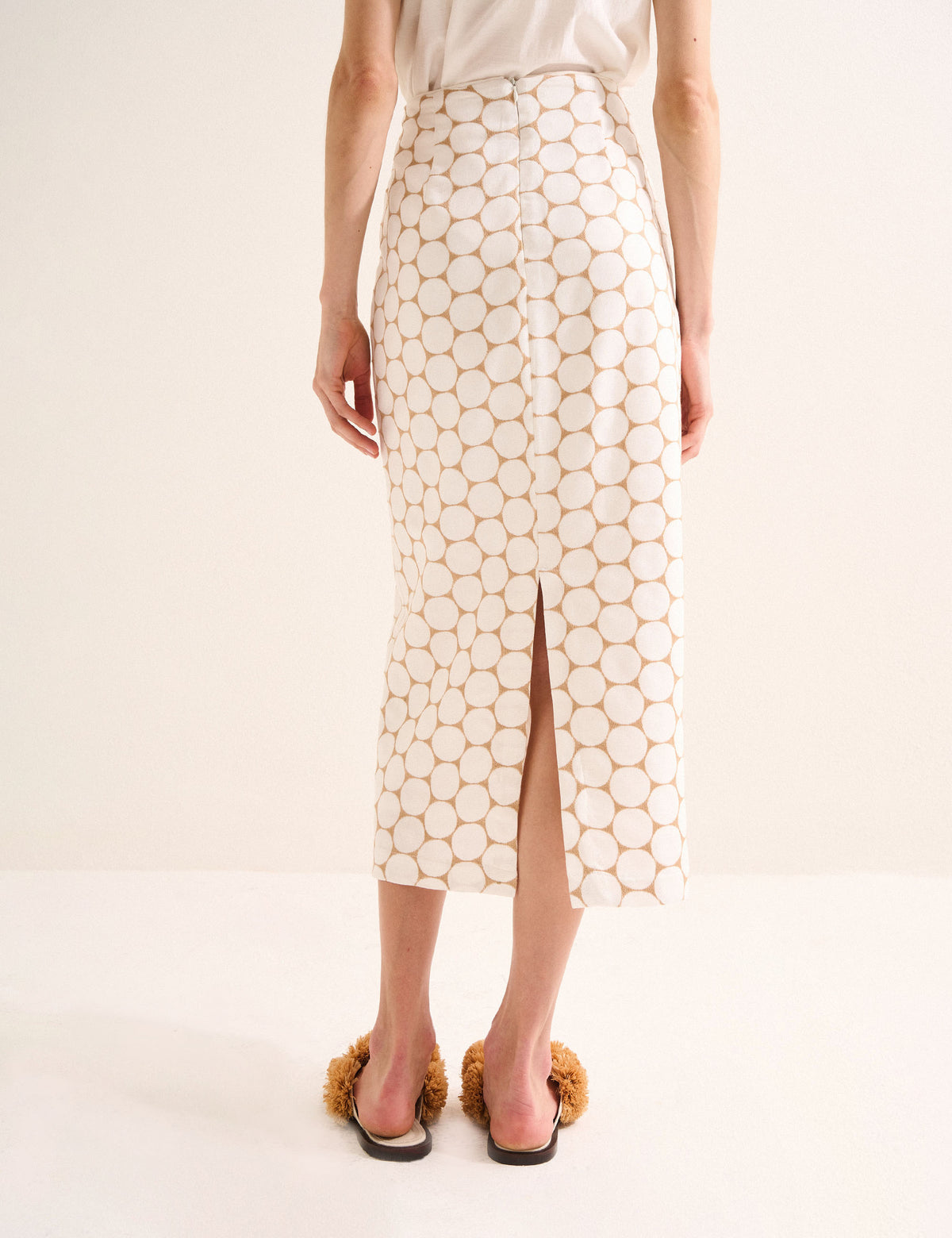 Saia Fiore Peplum Off White