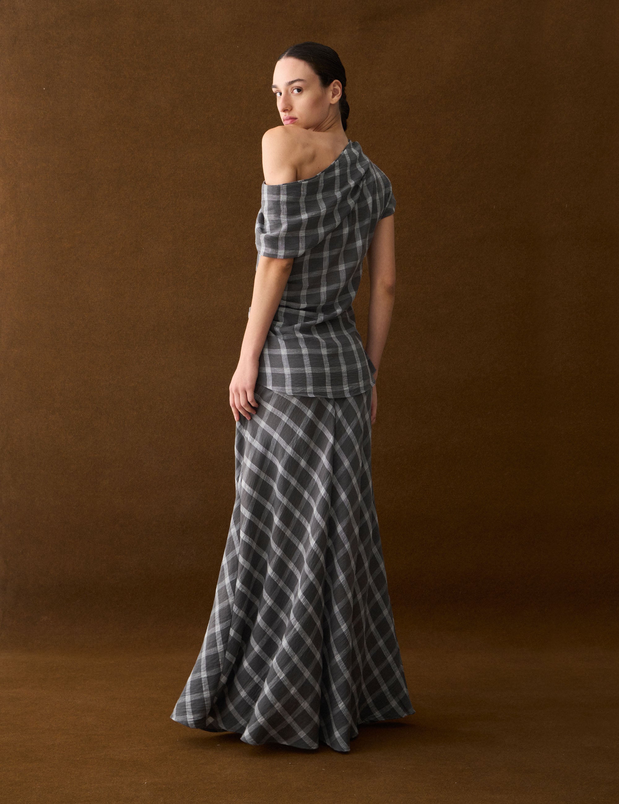 Saia Graziela Xadrez Grafite