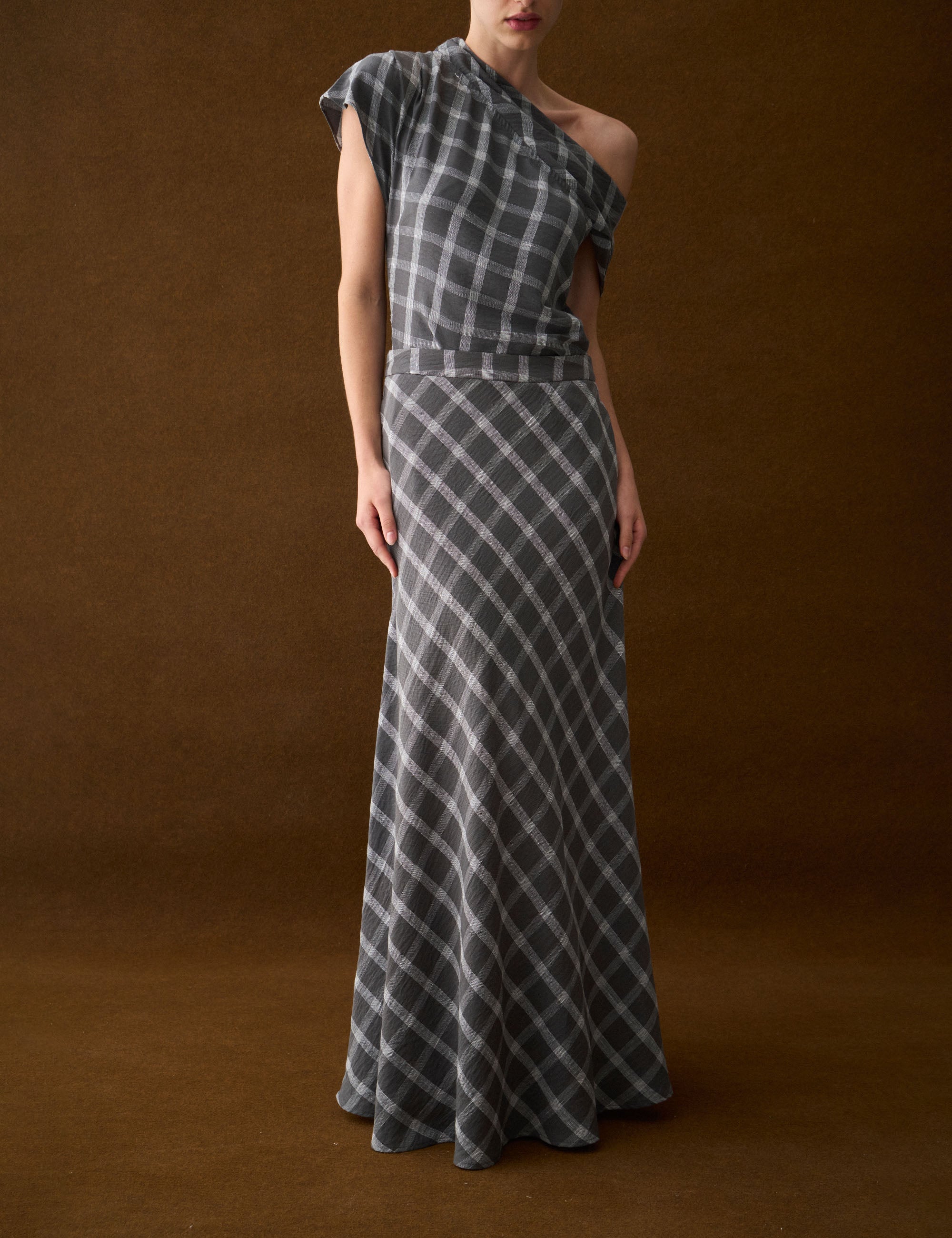 Saia Graziela Xadrez Grafite