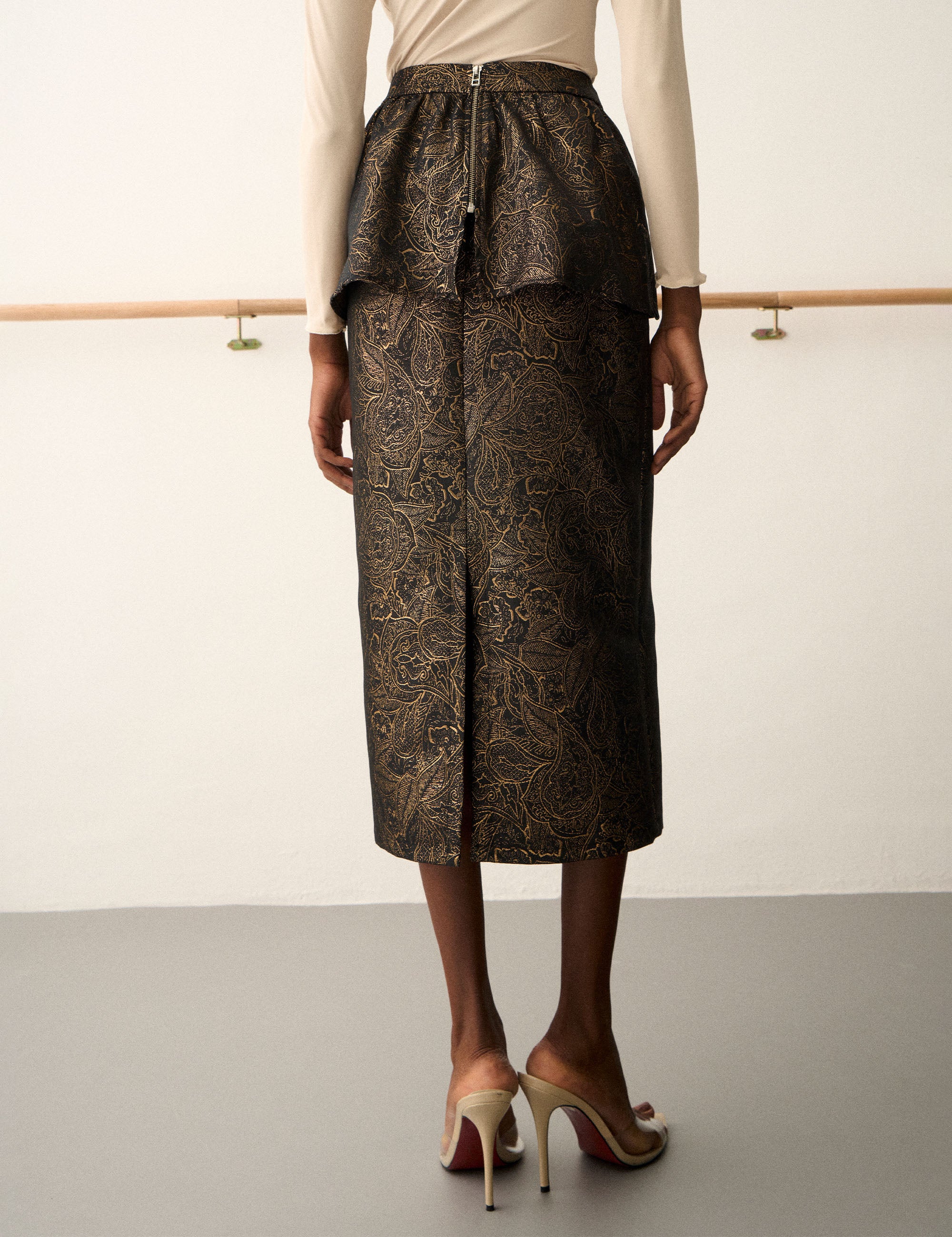 Saia Jacquard Pietra Preto