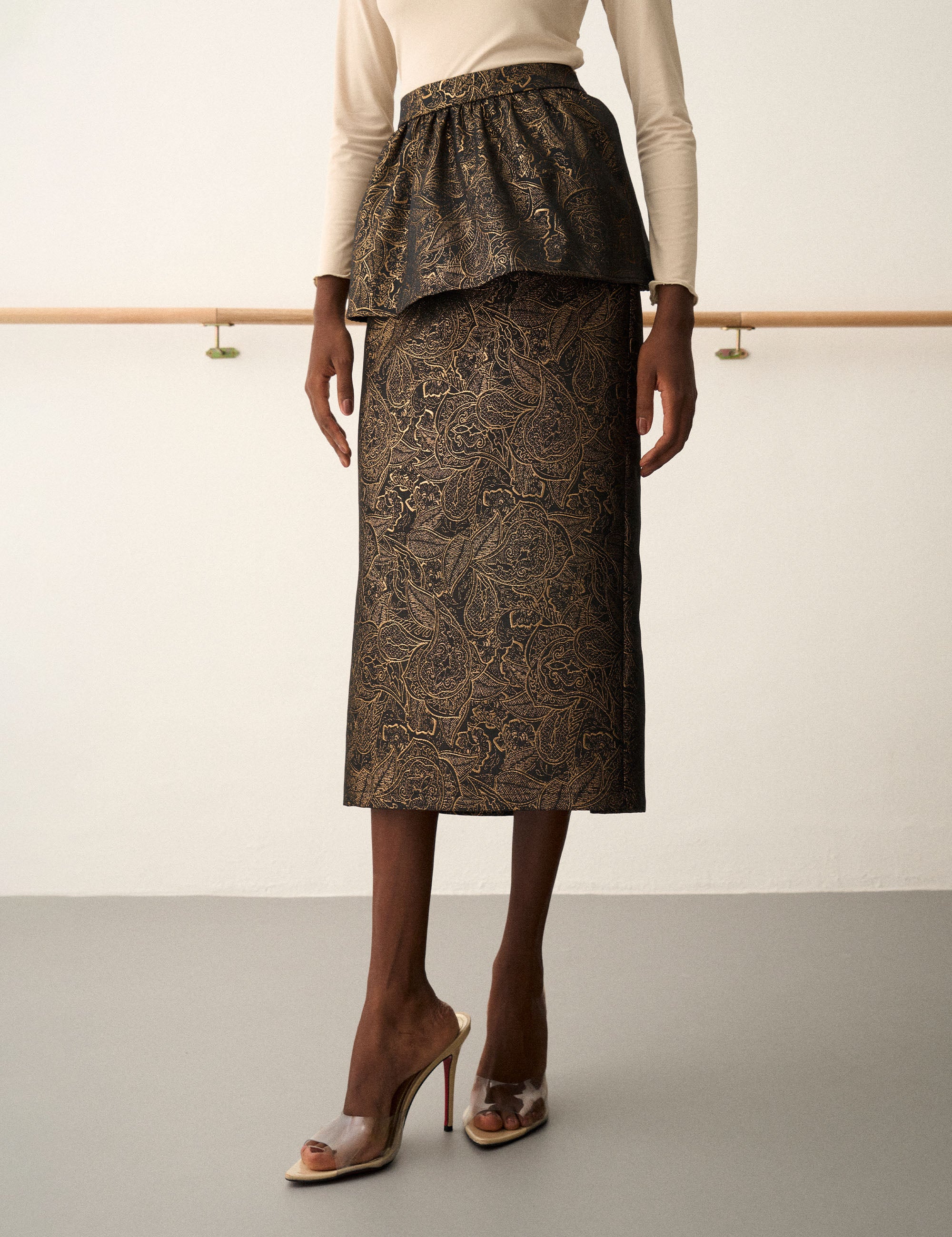 Saia Jacquard Pietra Preto