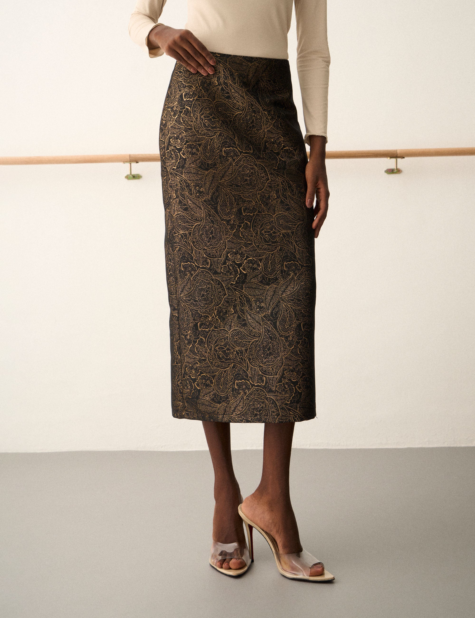 Saia Jacquard Pietra Preto