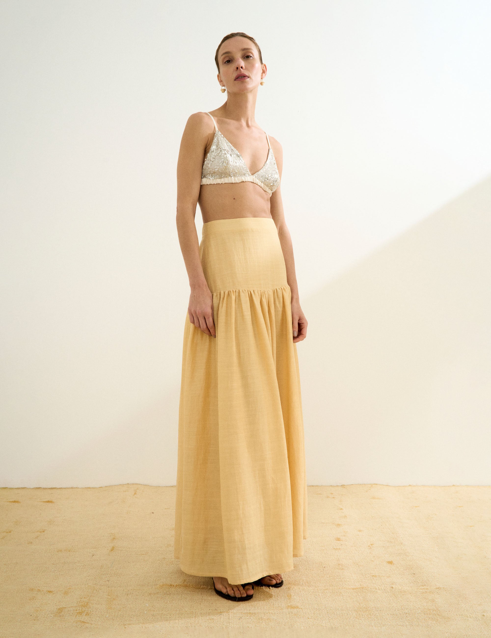 Saia Jena Rayon Amarelo