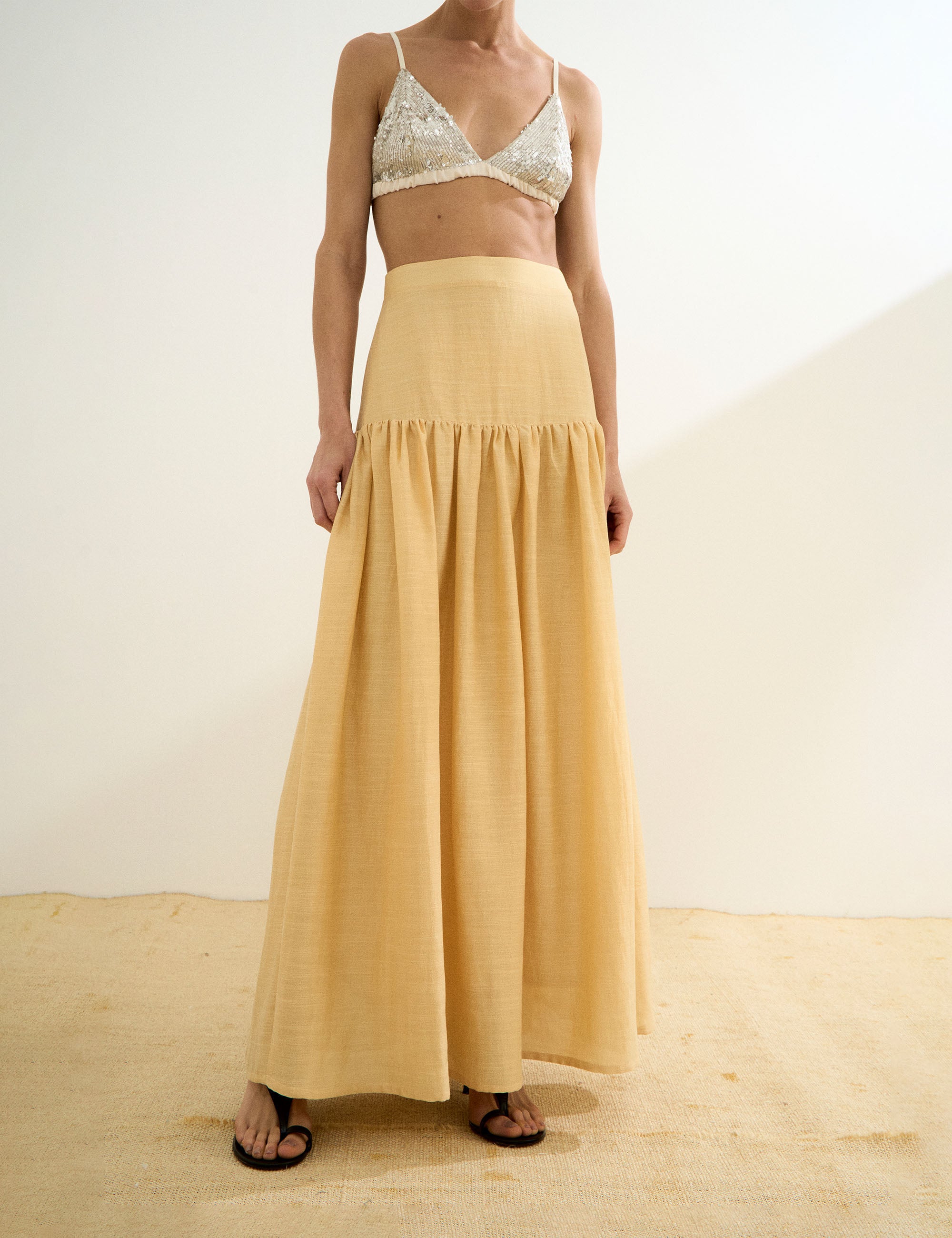 Saia Jena Rayon Amarelo