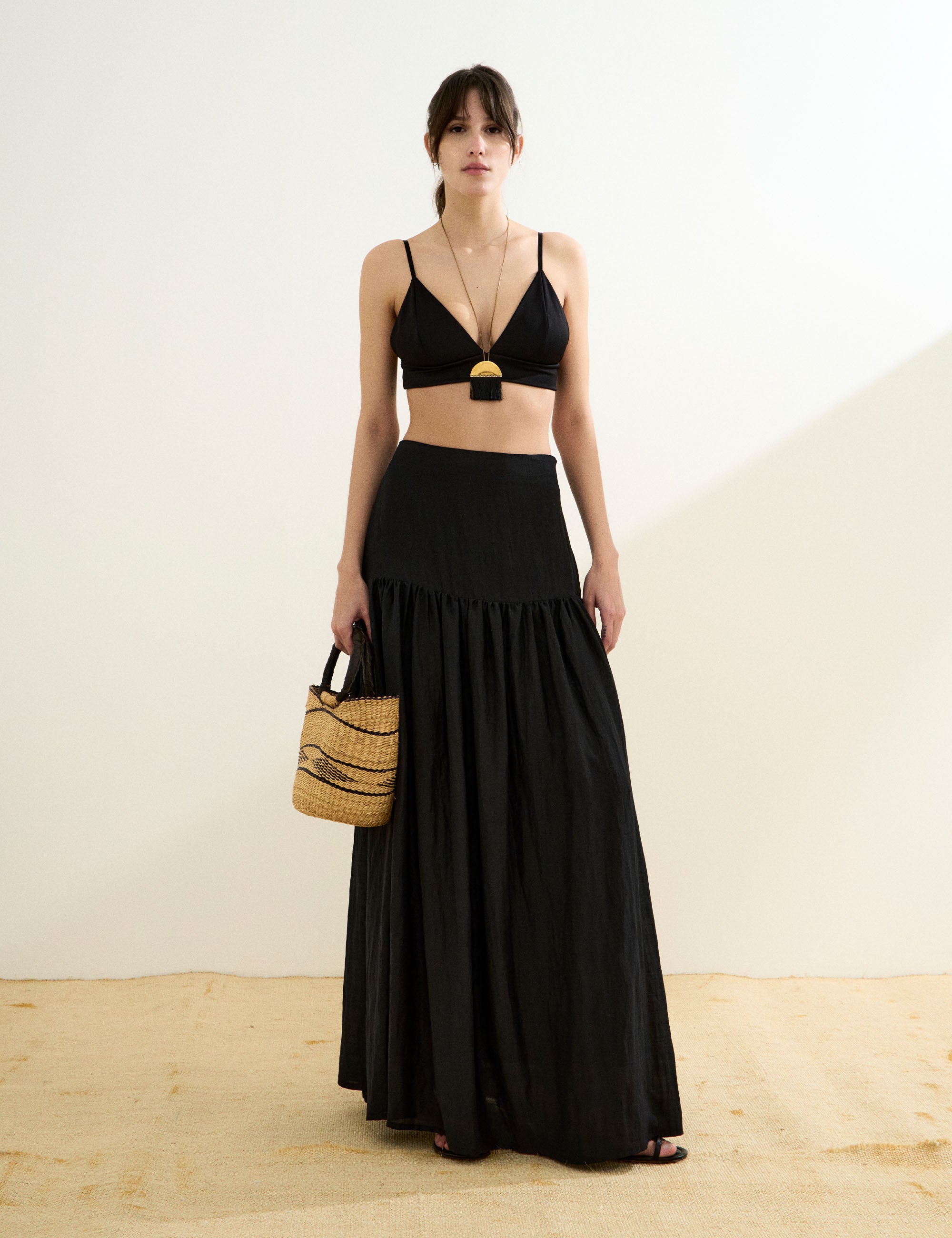 Saia Jena Rayon Preto