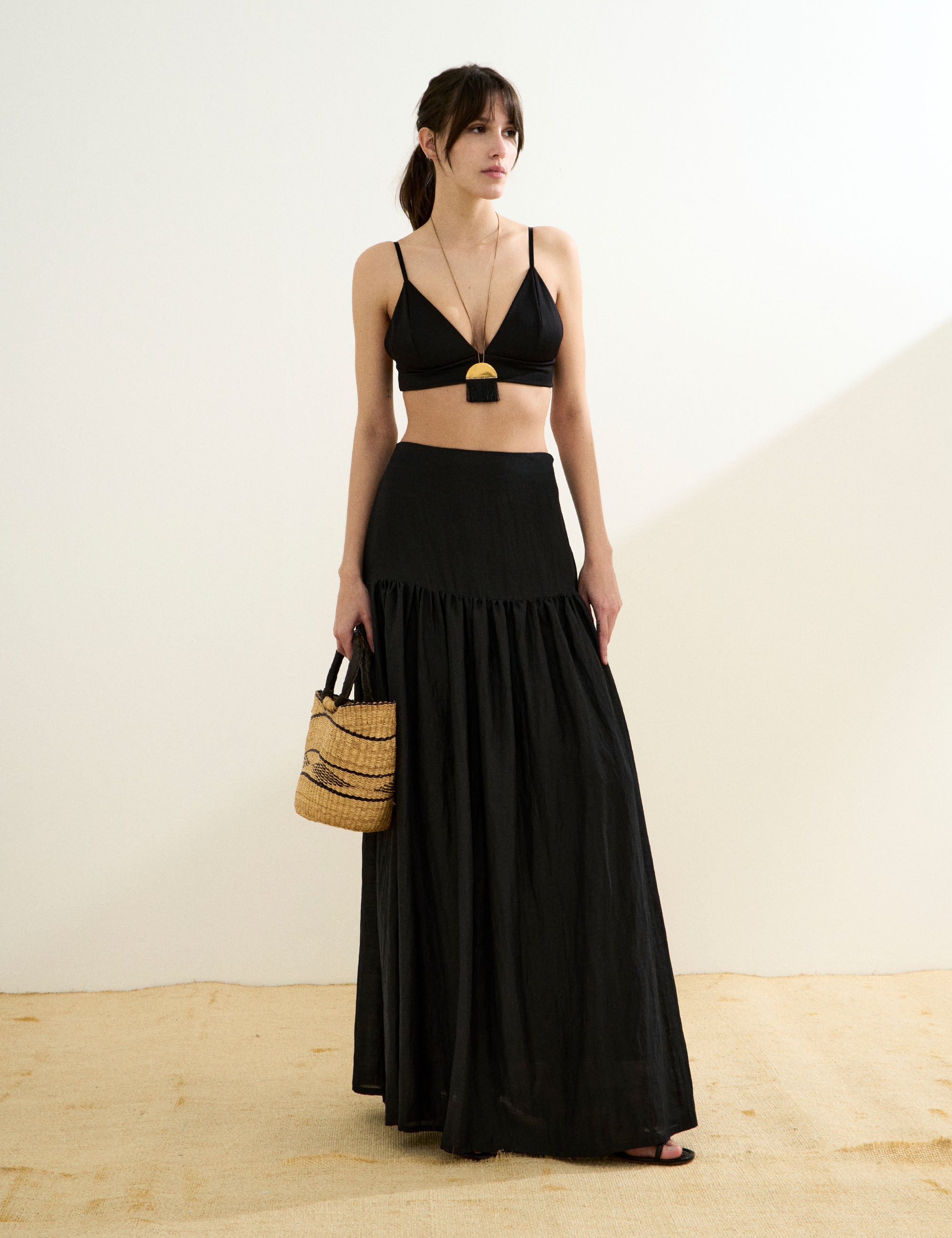 Saia Jena Rayon Preto