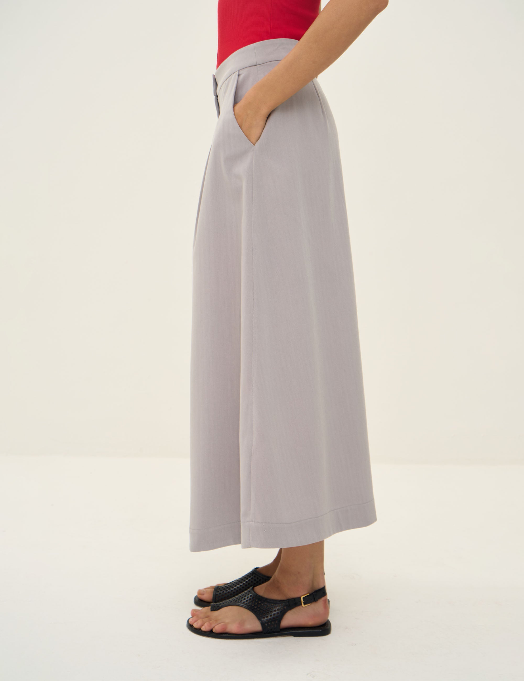 Saia Kaylee Alfaiataria Cinza