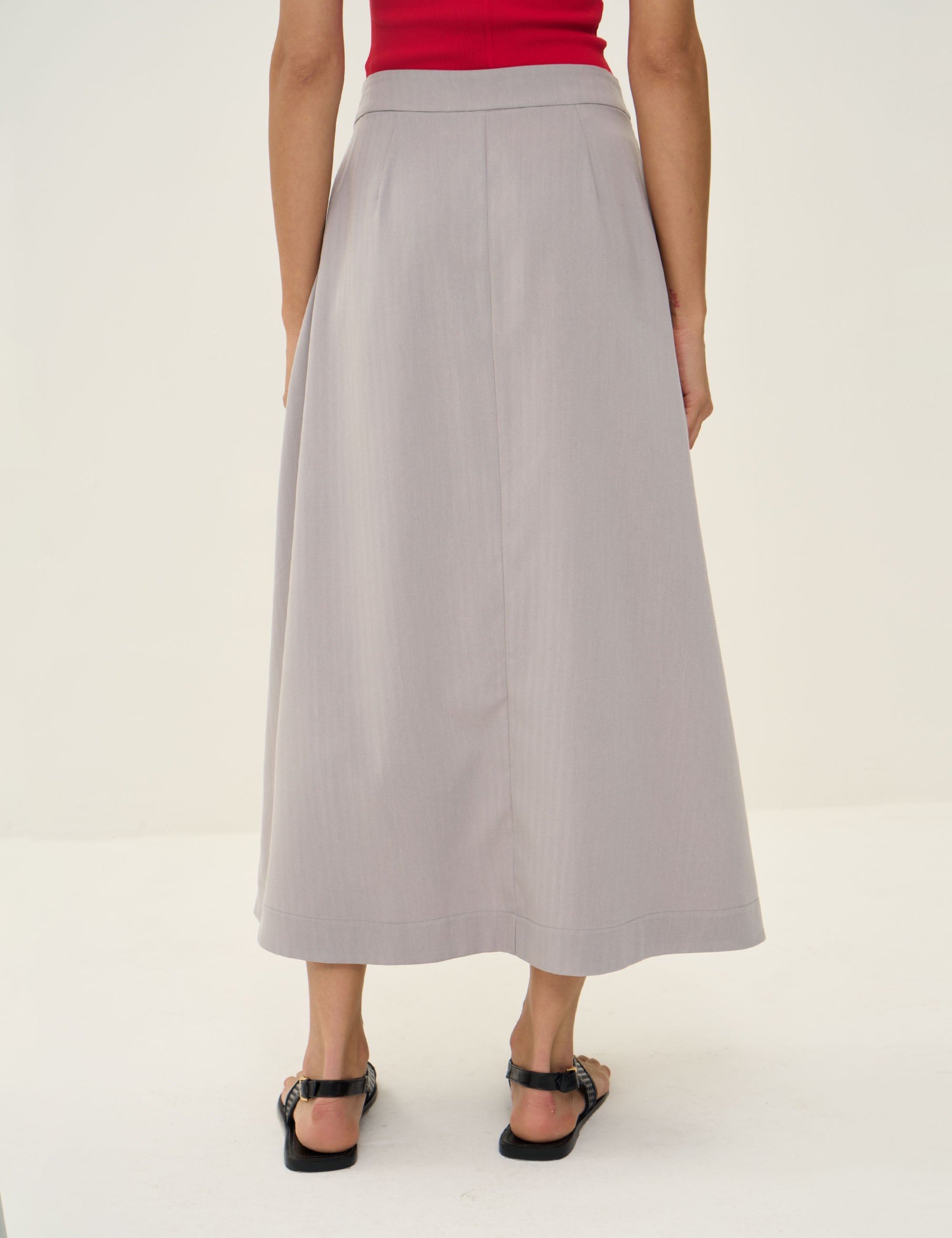 Saia Kaylee Alfaiataria Cinza