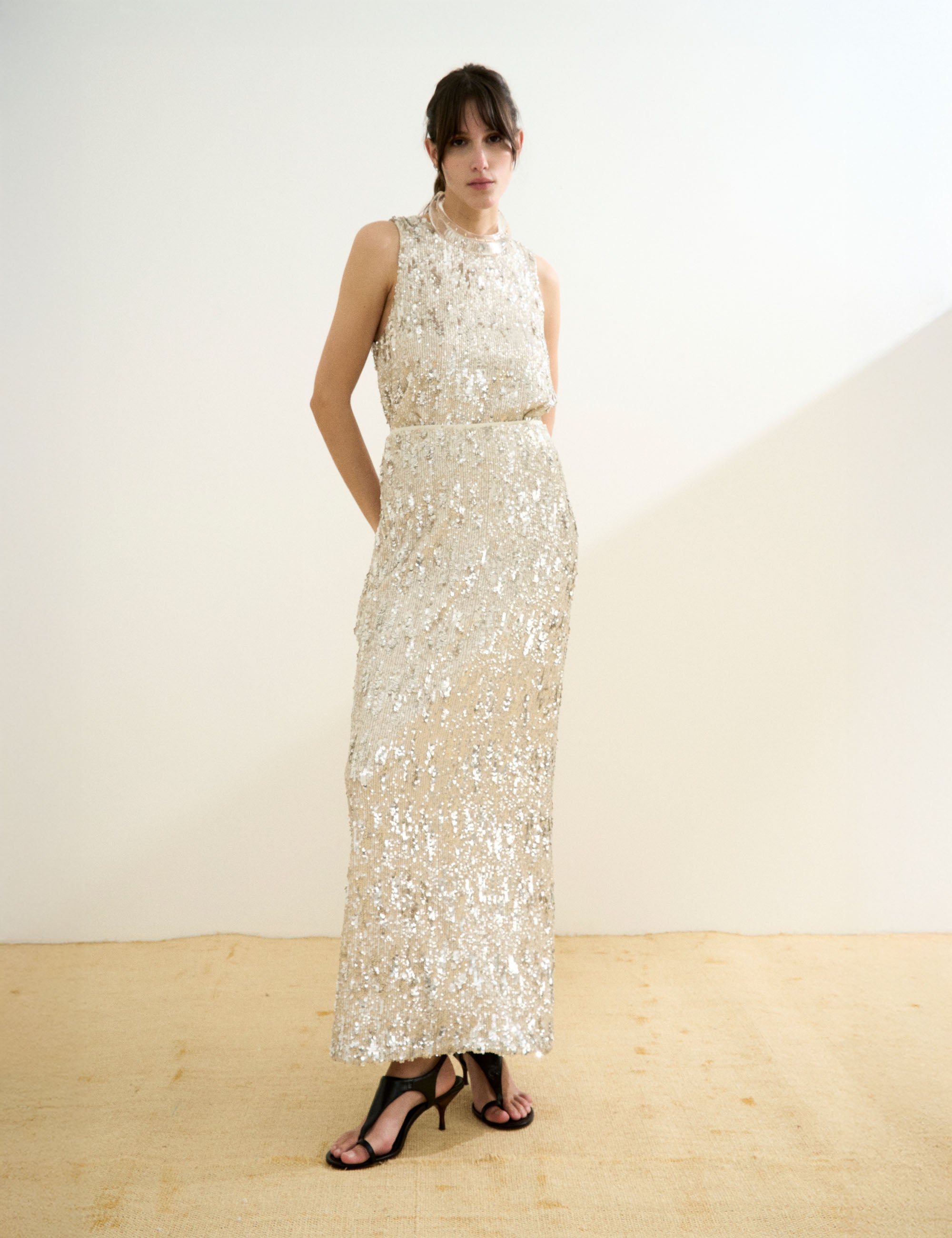 Saia Paradiso Paetê Prata