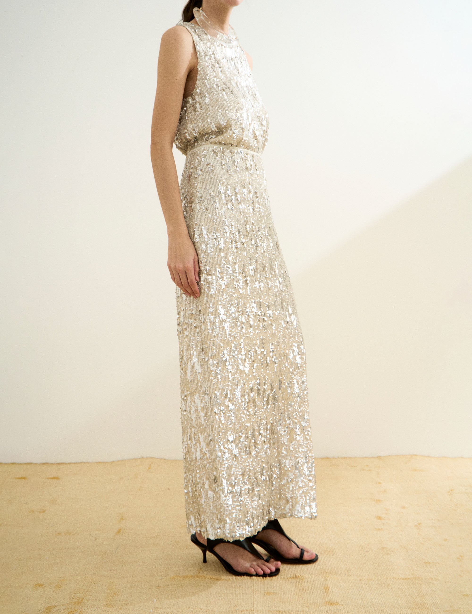 Saia Paradiso Paetê Prata