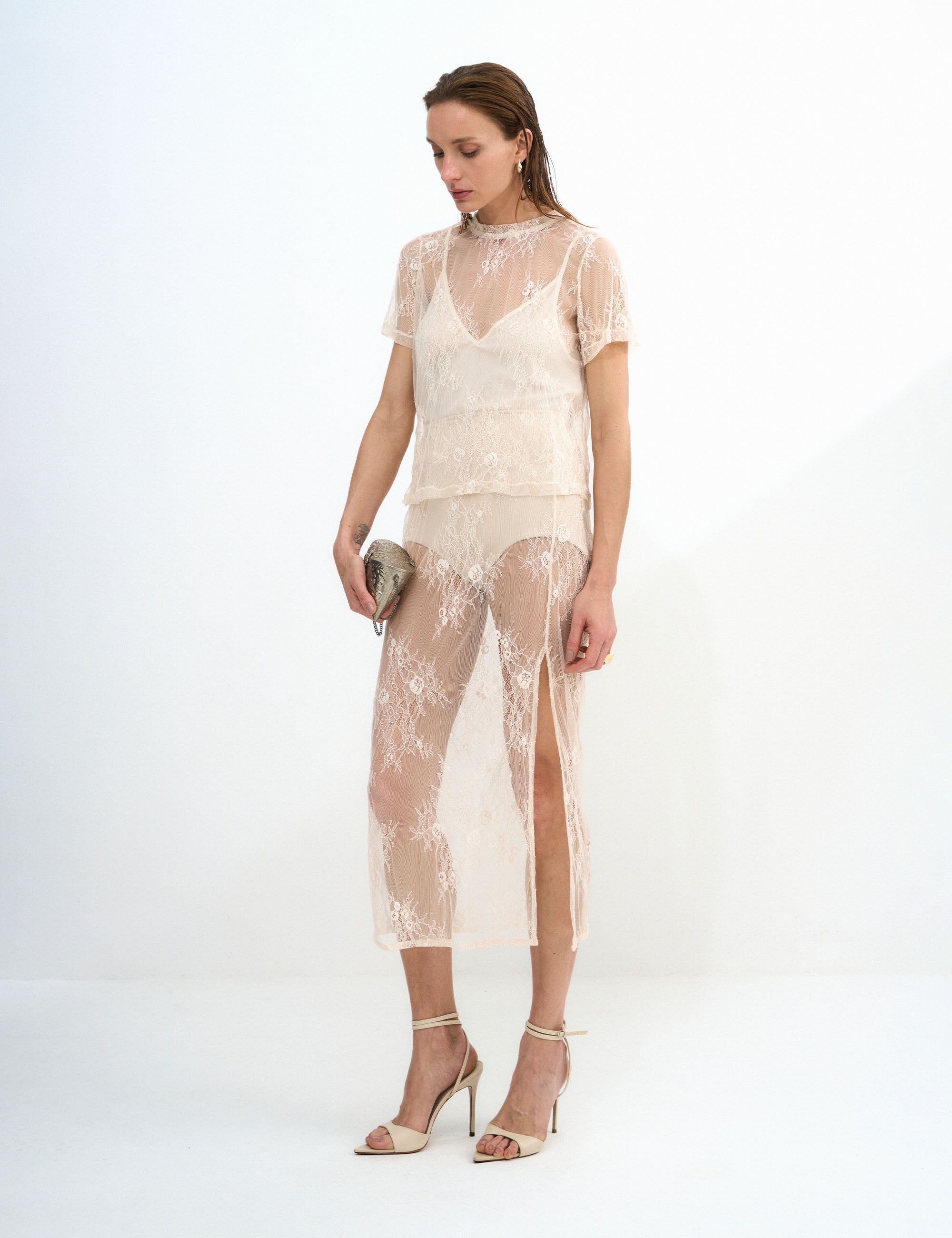 Saia Provence Renda Marfim