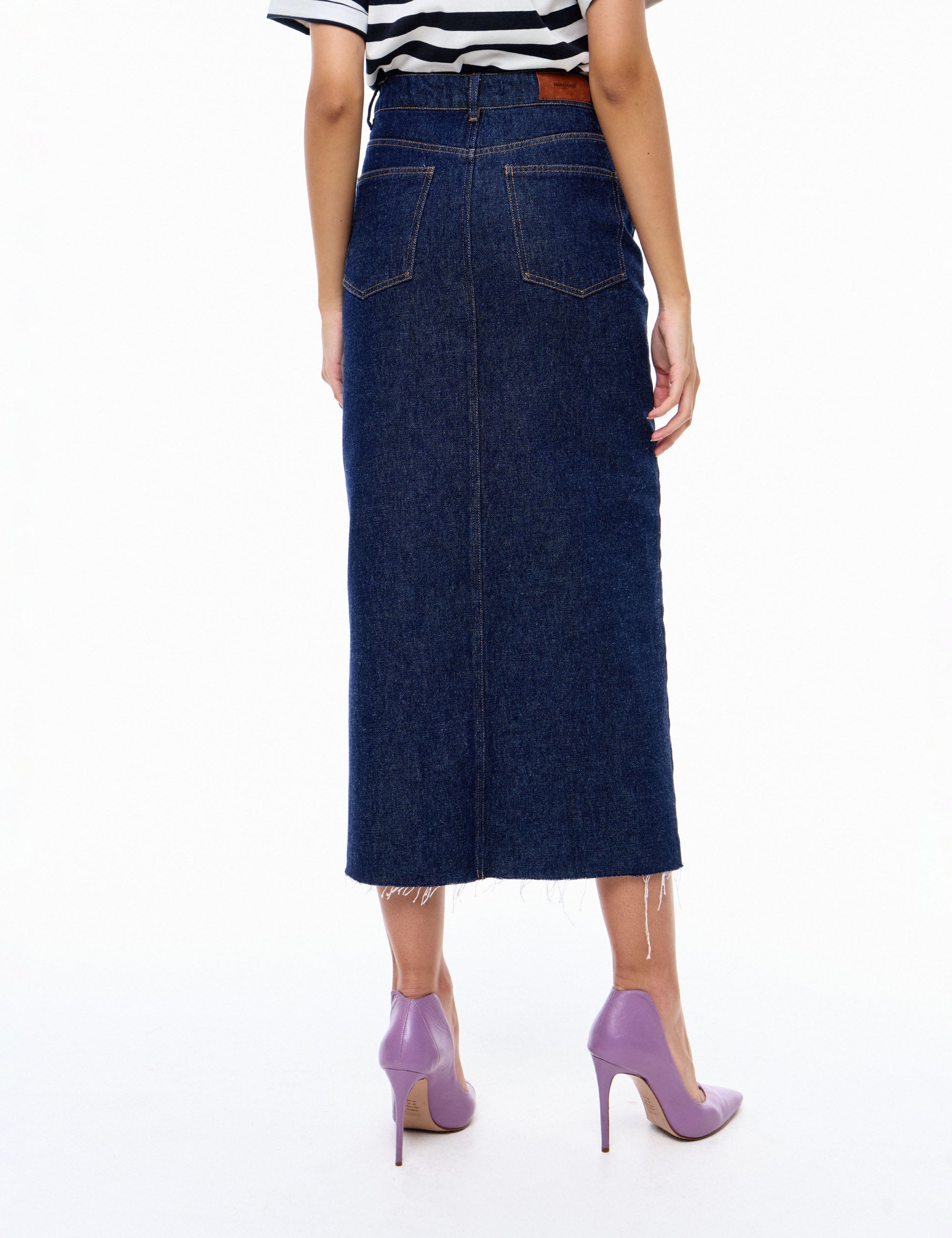 Saia Rafaela Denim Blue Amaciado