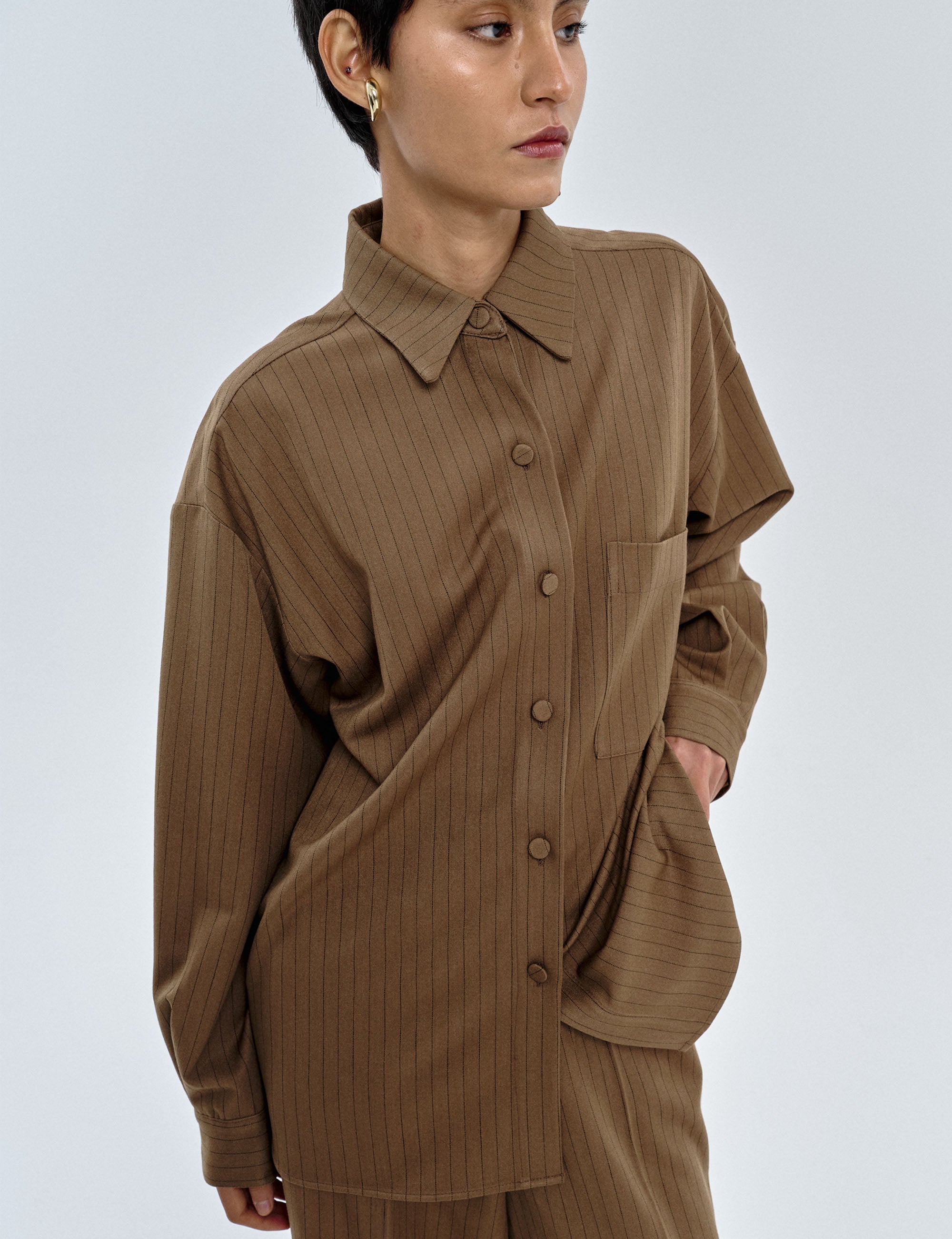 Shacket Diana Risca Marrom