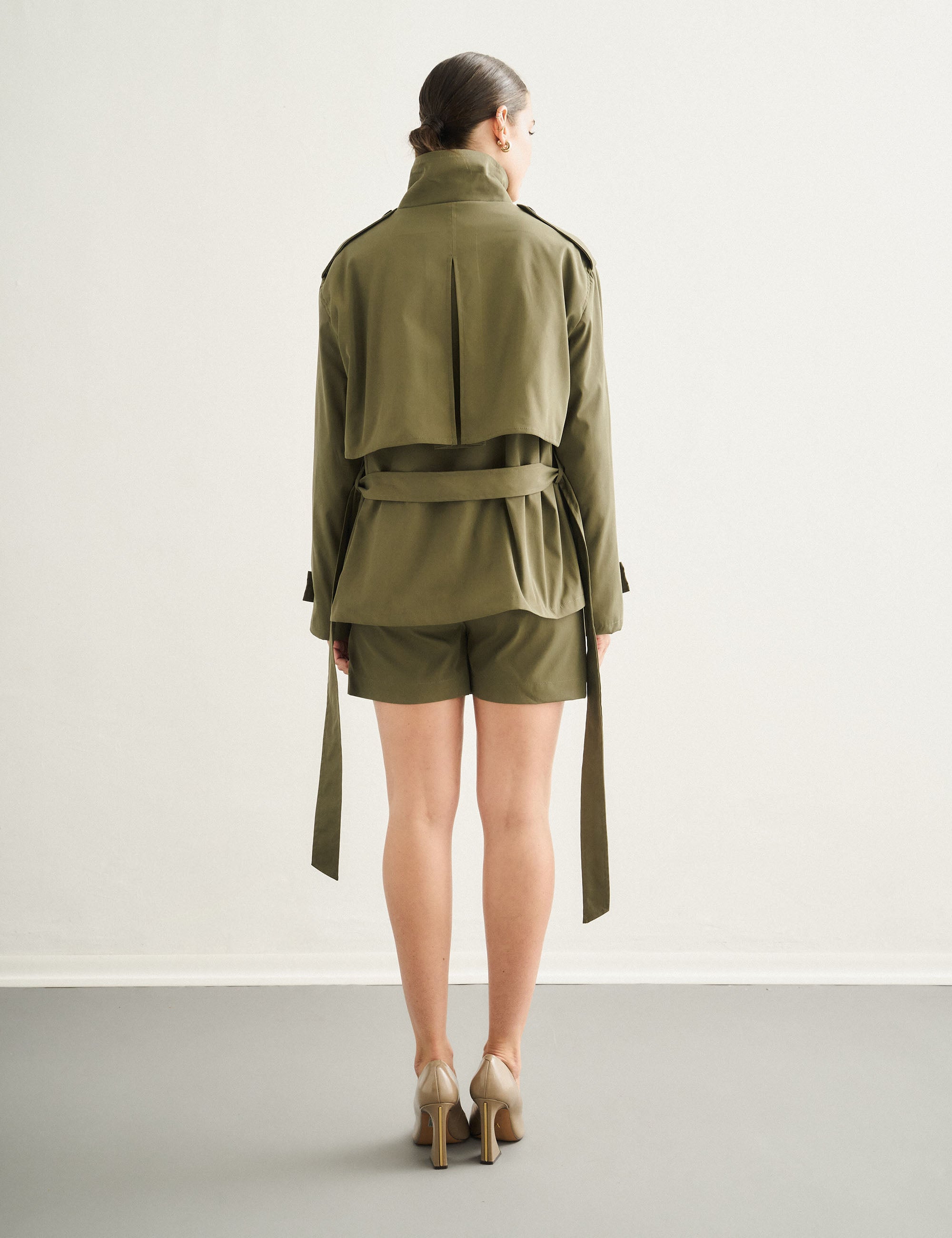 Shorts Saia Carol Sarja Militar