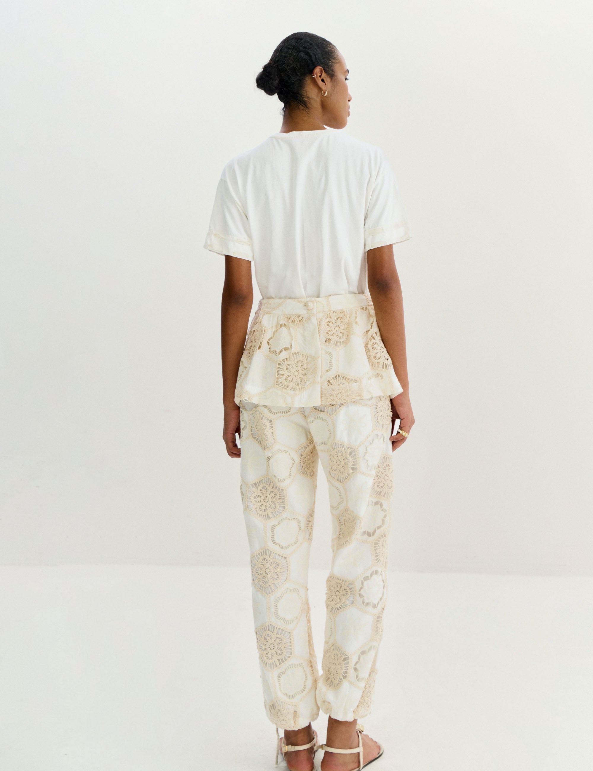 T-shirt Agatha Algodão Off White
