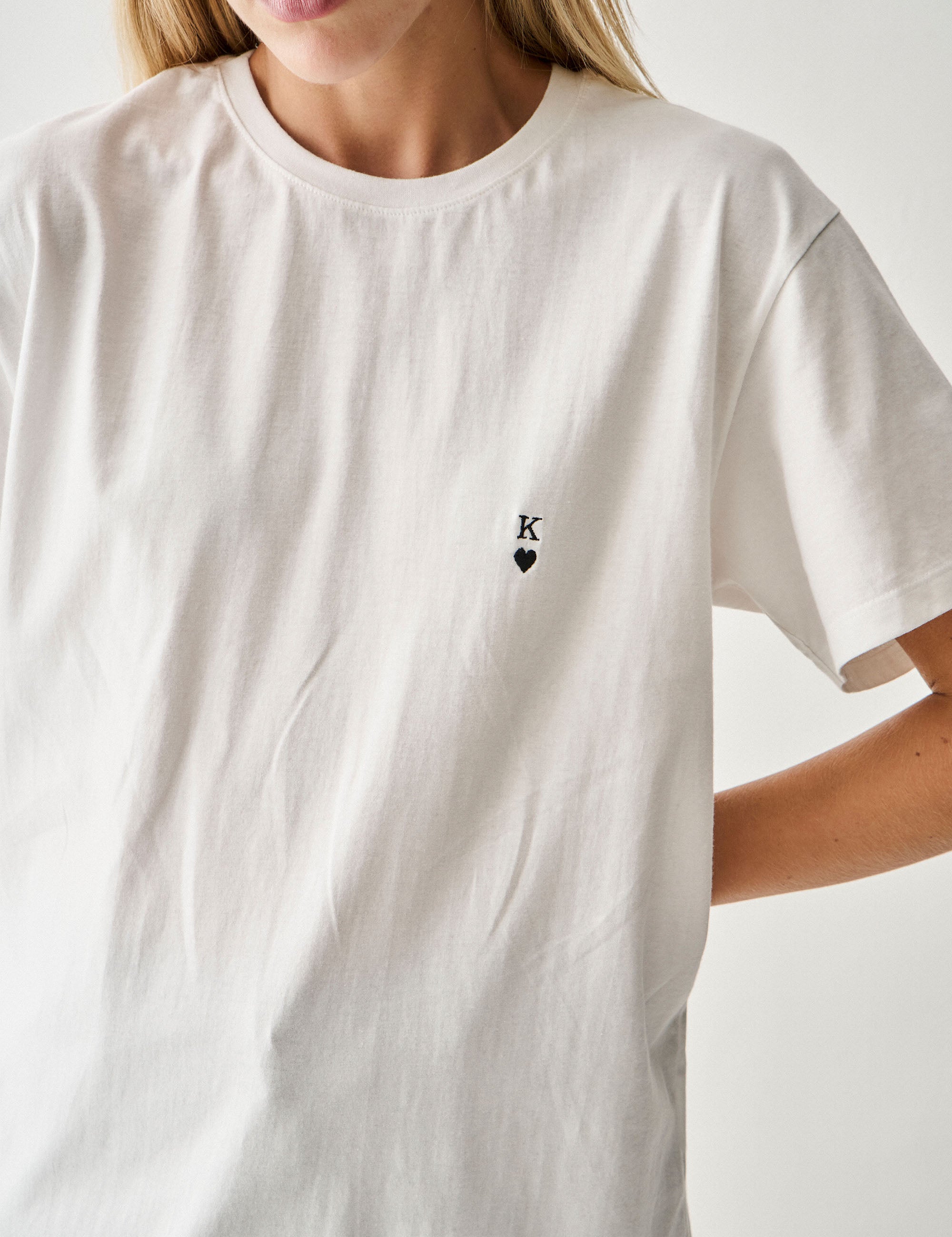 T-shirt Lucky Algodão Off White/Preto