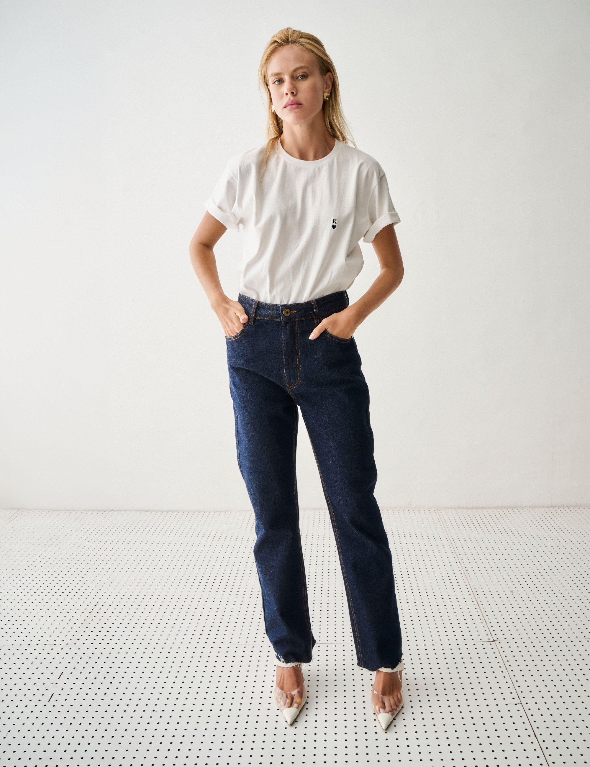 T-shirt Lucky Algodão Off White/Preto