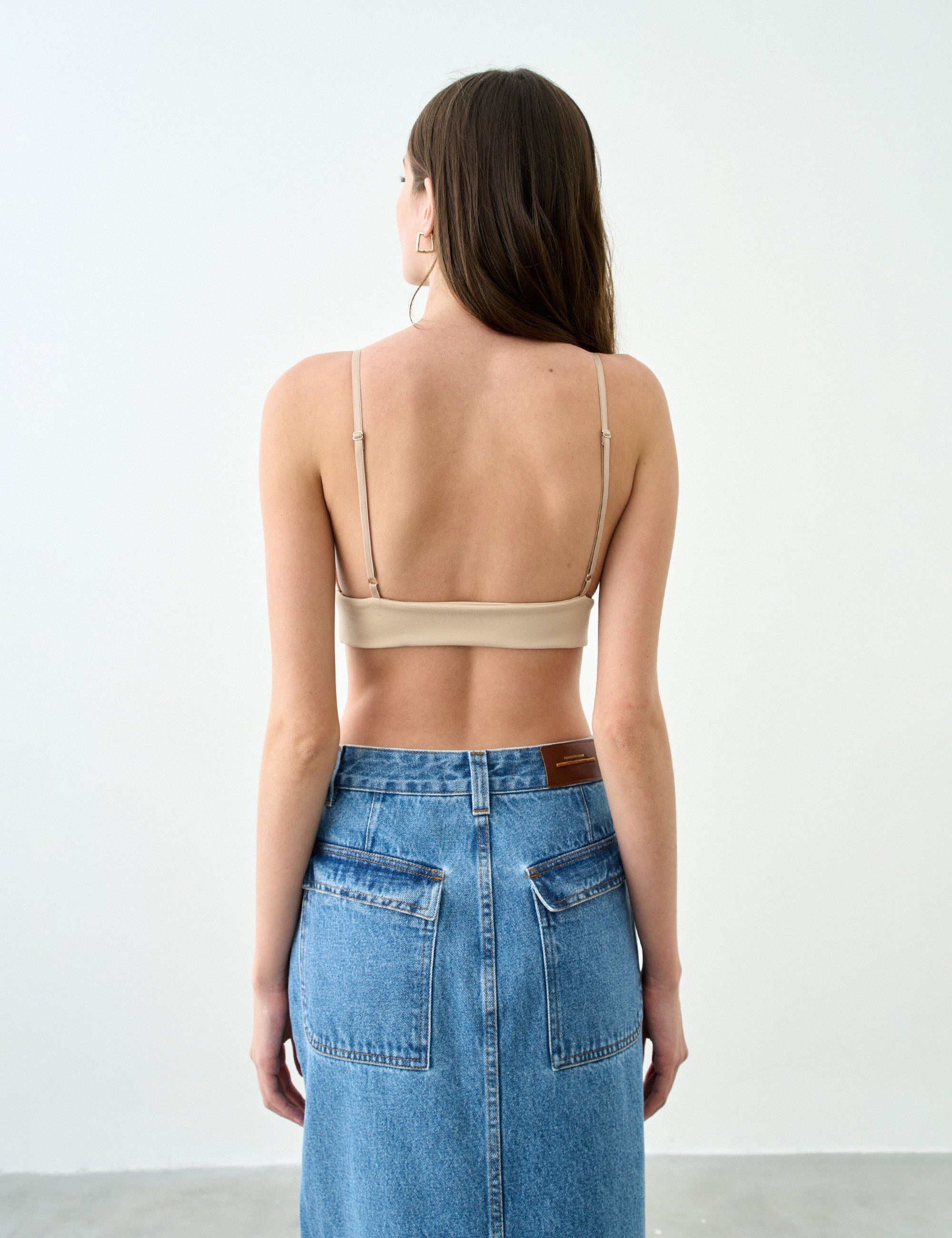 Top Celina Malha Bege