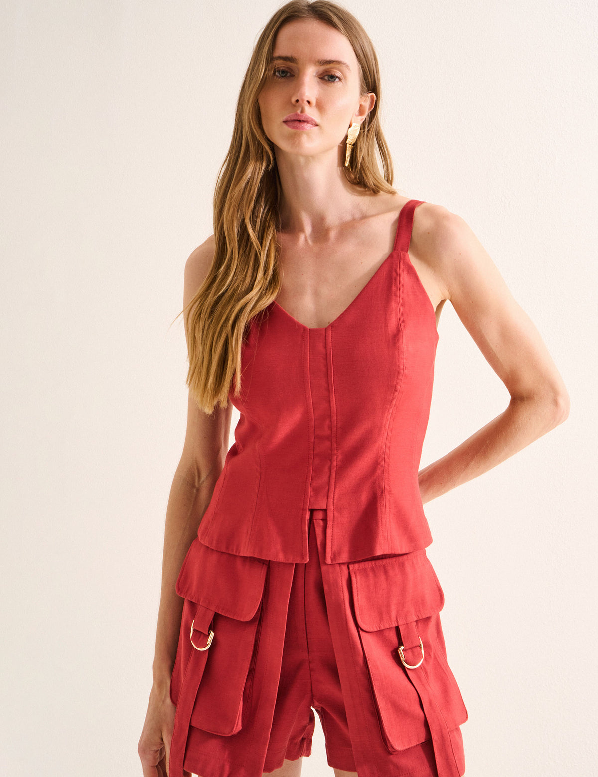 Top Grazieli Viscose Vermelho