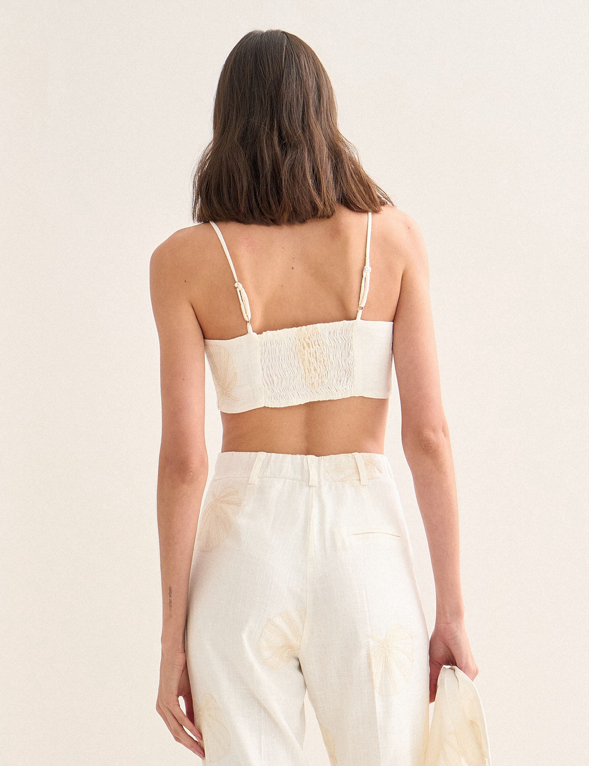 Top Palmer Bordado Off White