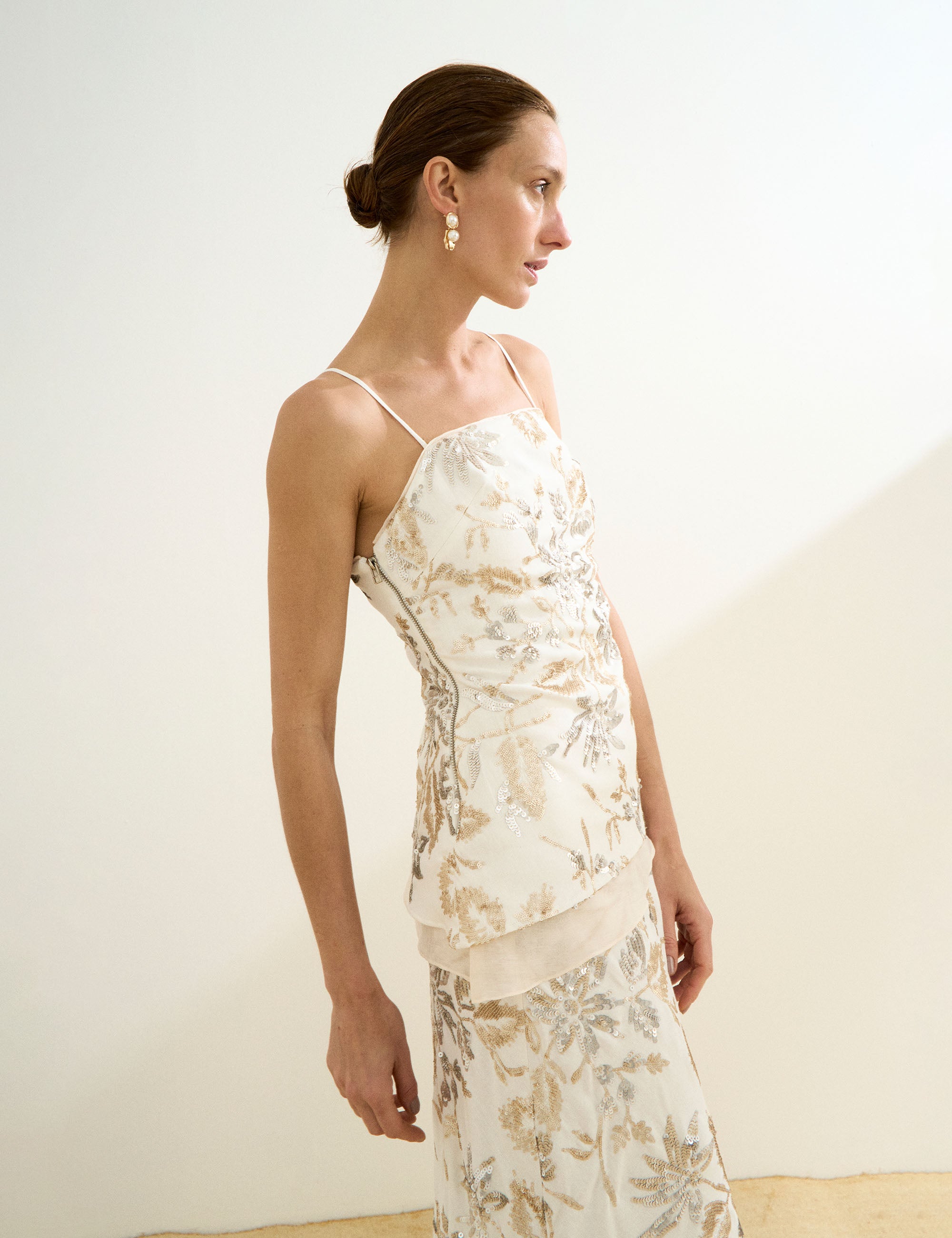 Top Santorini Bordado Off White