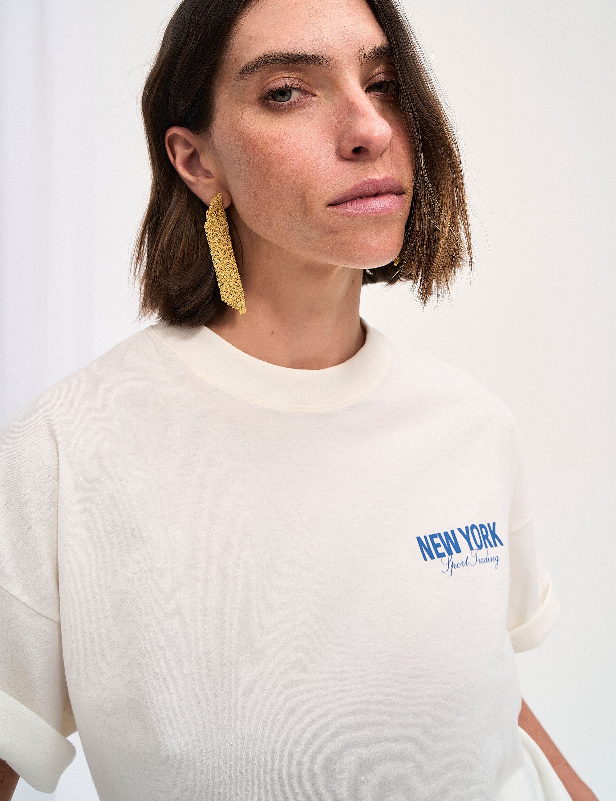 T-shirt New York Off White/Azul