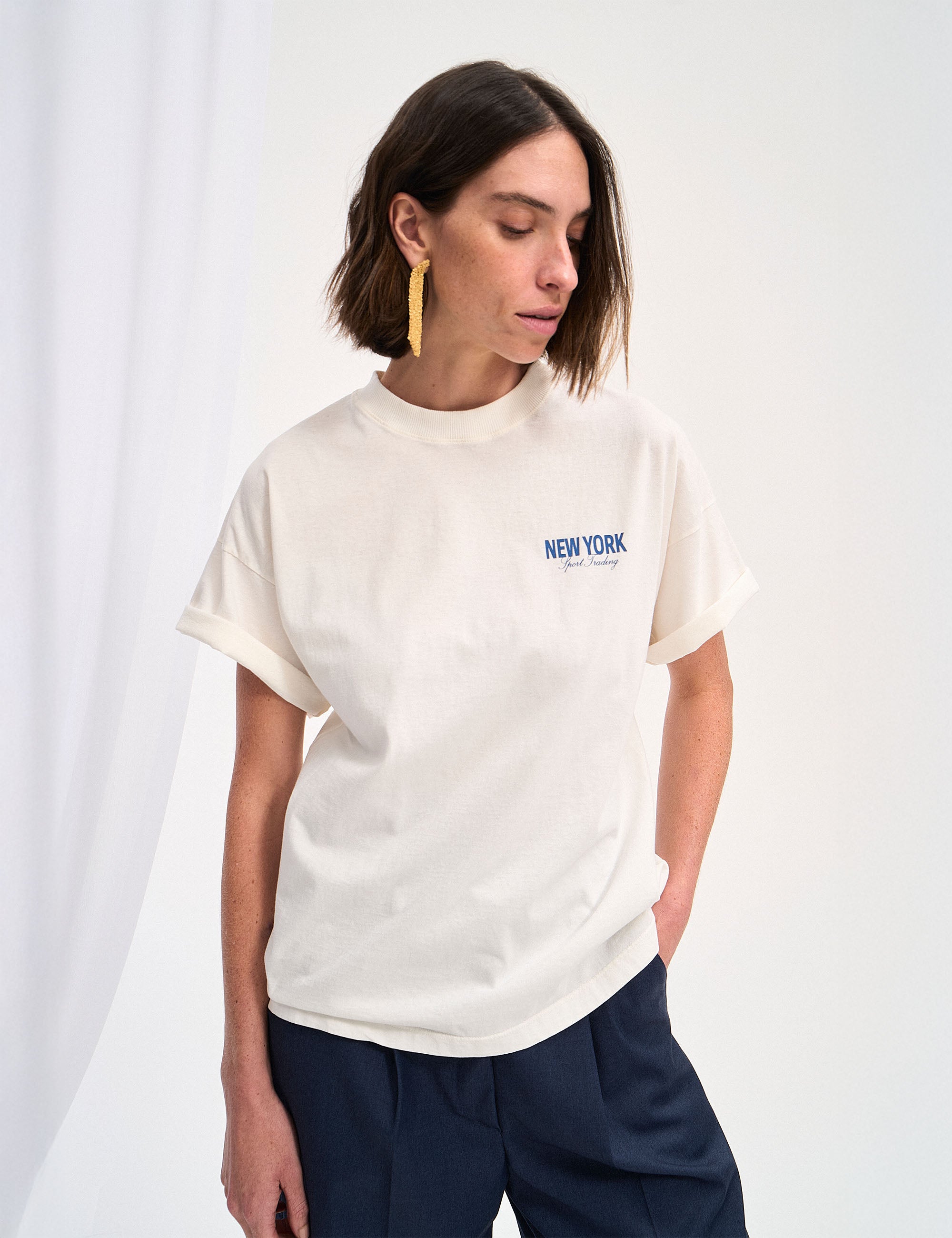 T-shirt New York Off White/Azul