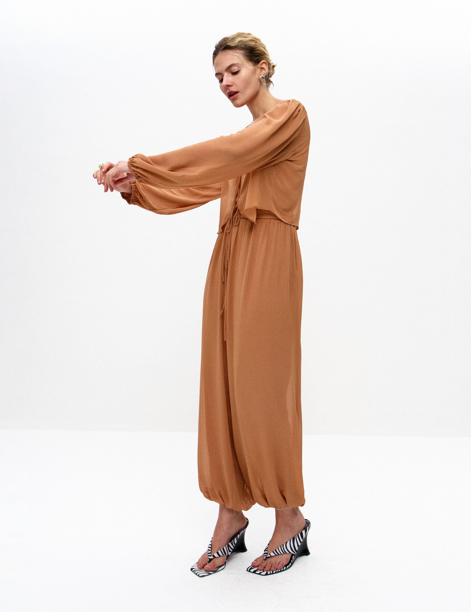Twinset Elly Chiffon Amêndoa | Nanaminze