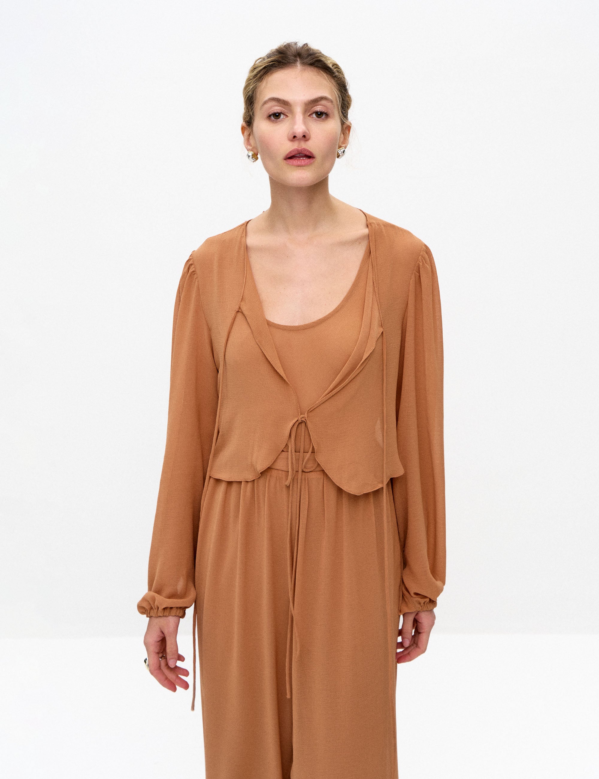 Twinset Elly Chiffon Amêndoa | Nanaminze