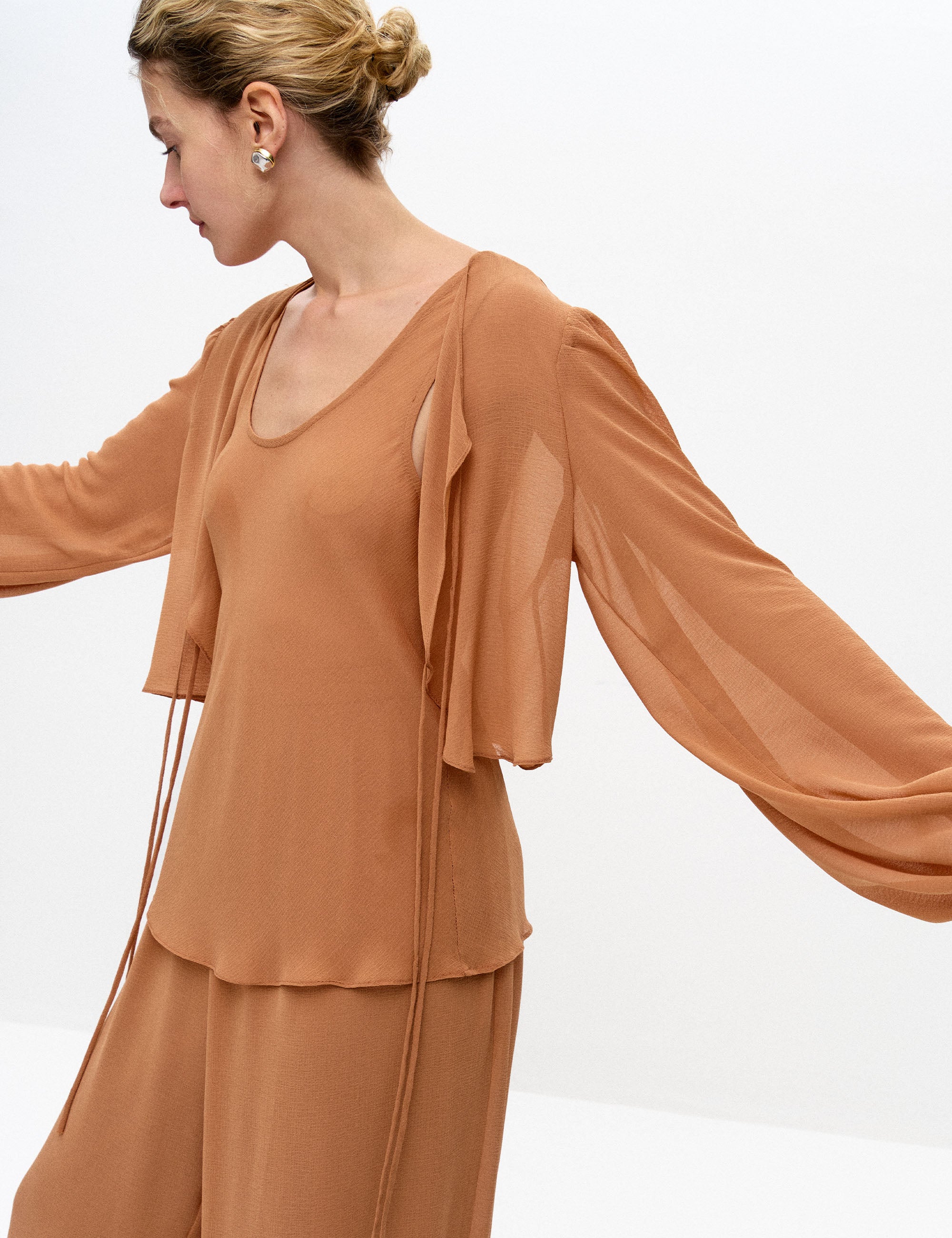 Twinset Elly Chiffon Amêndoa | Nanaminze