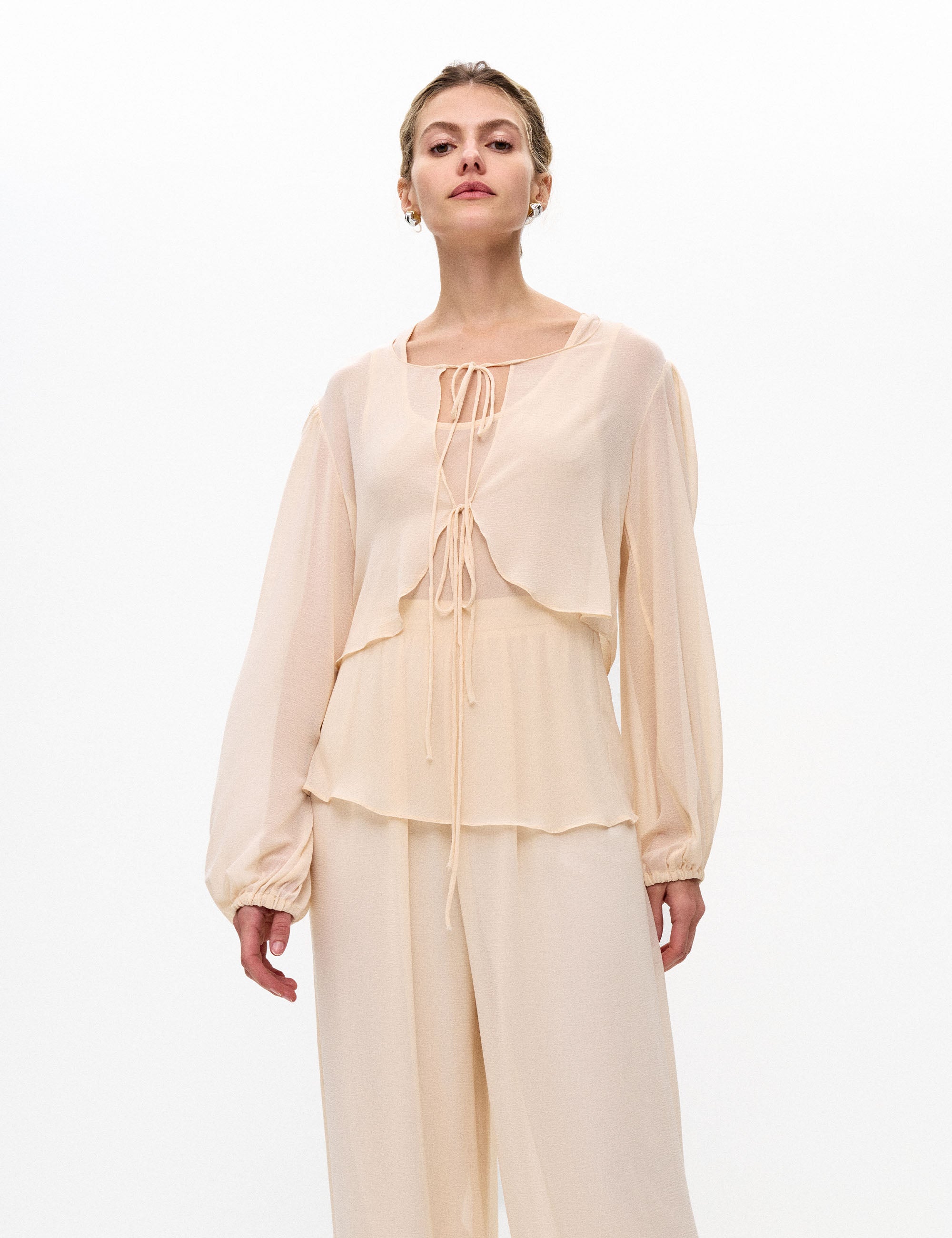 Twin Set Elly Chiffon Marfim