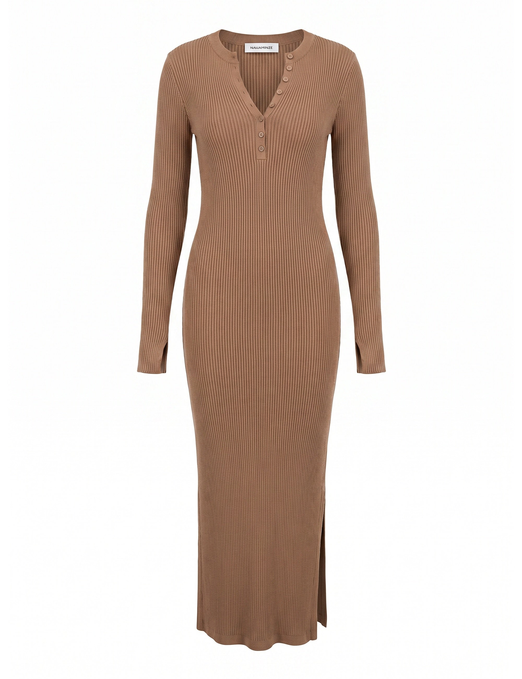 Vestido Yani Tricot Camelo