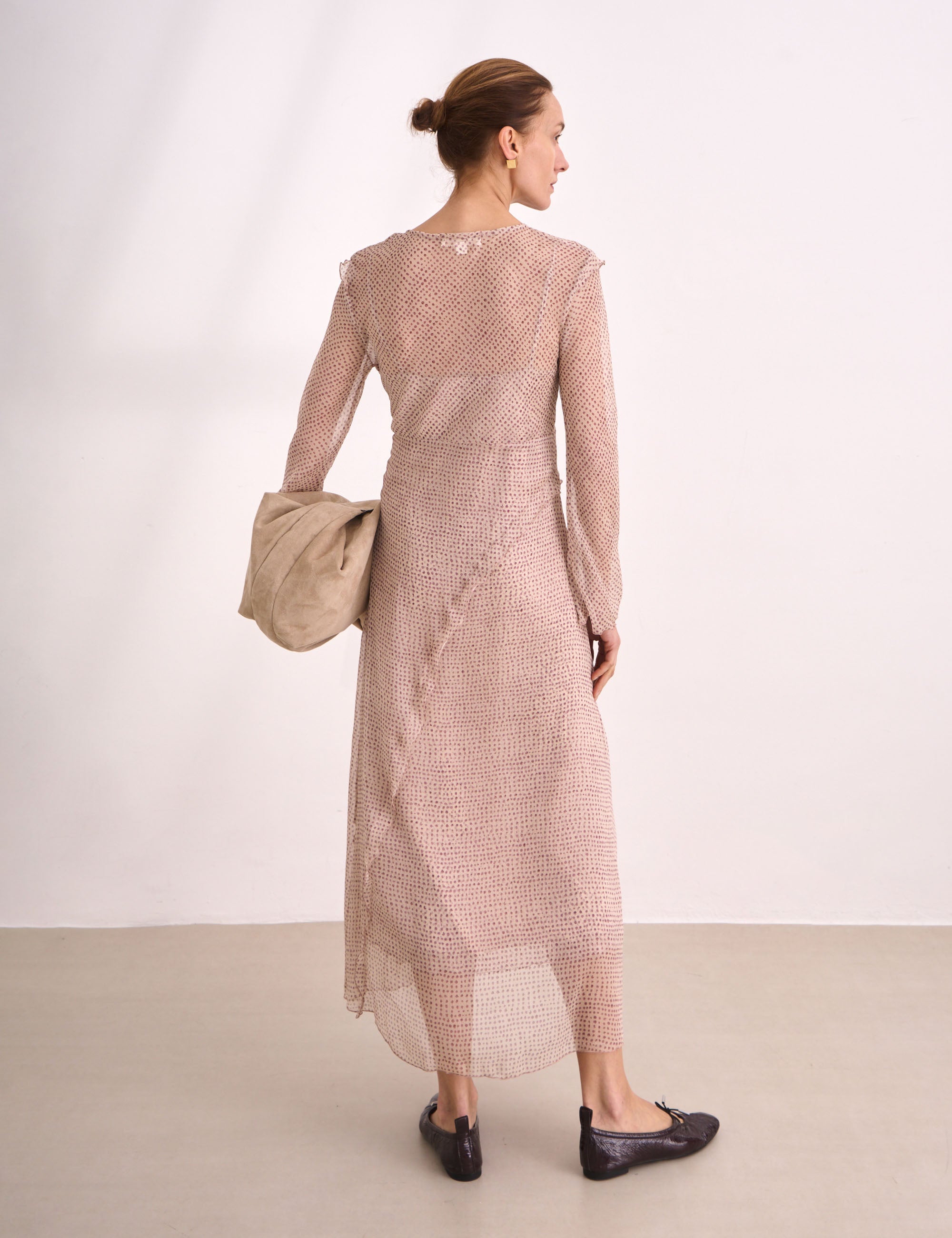 Vestido Aline Chiffon Concha