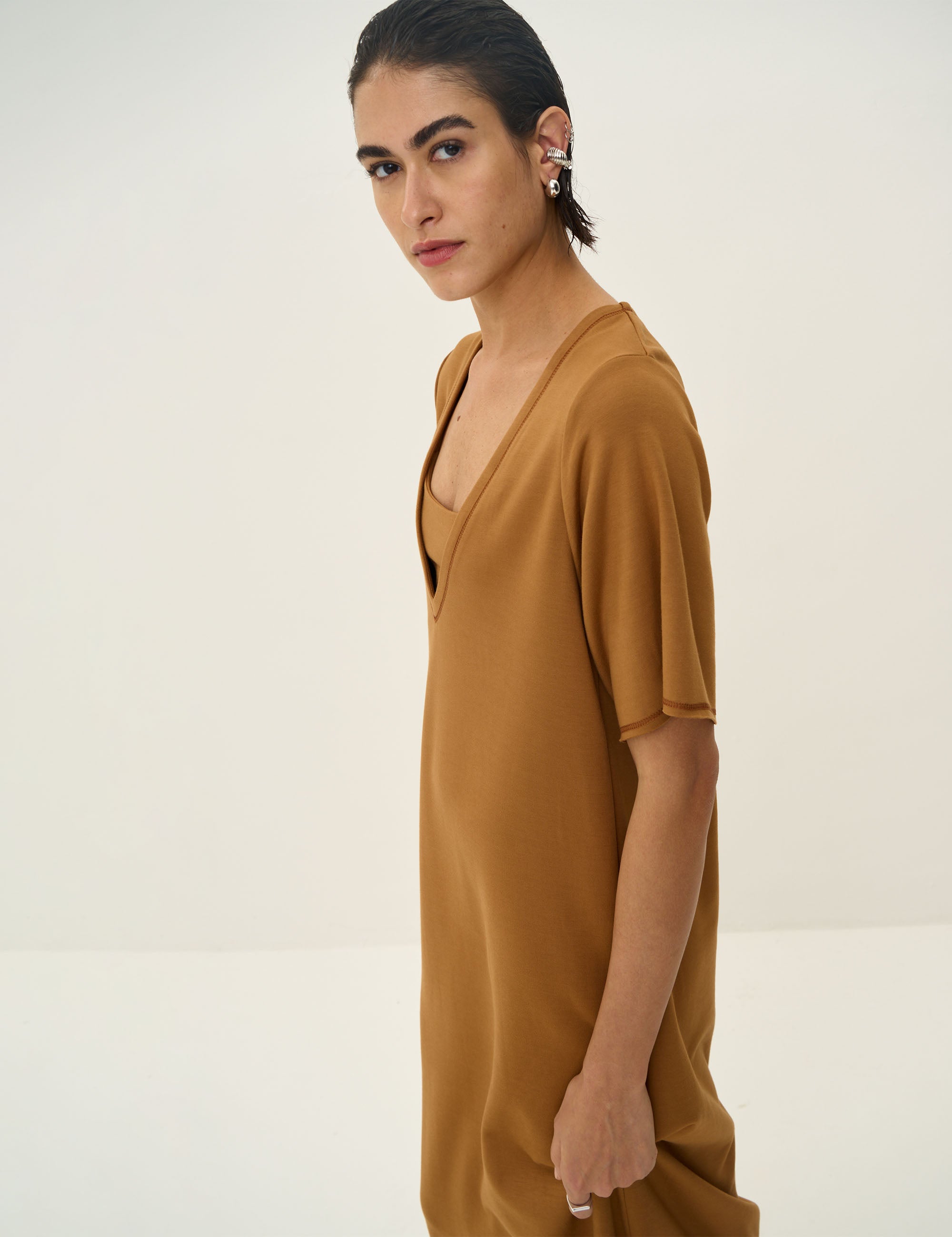 Vestido Analice Confort Camel