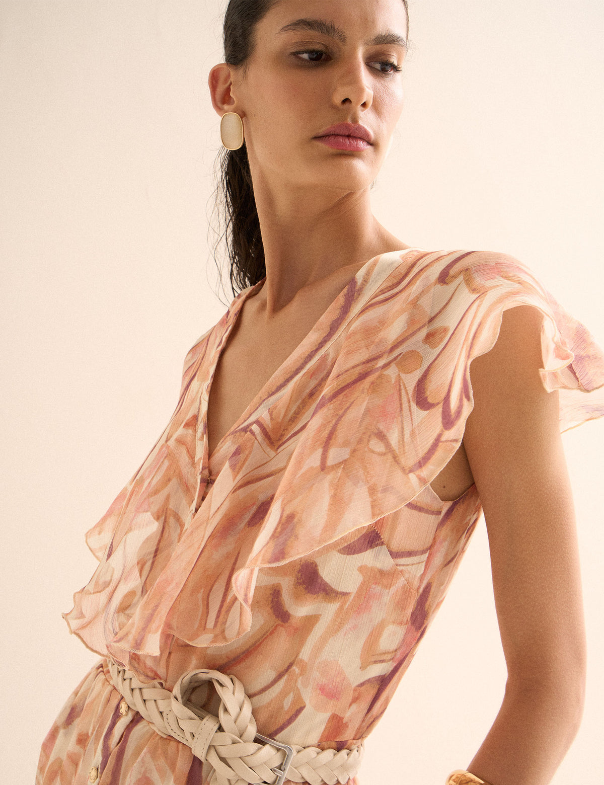 Vestido Borboleta Chiffon Rose