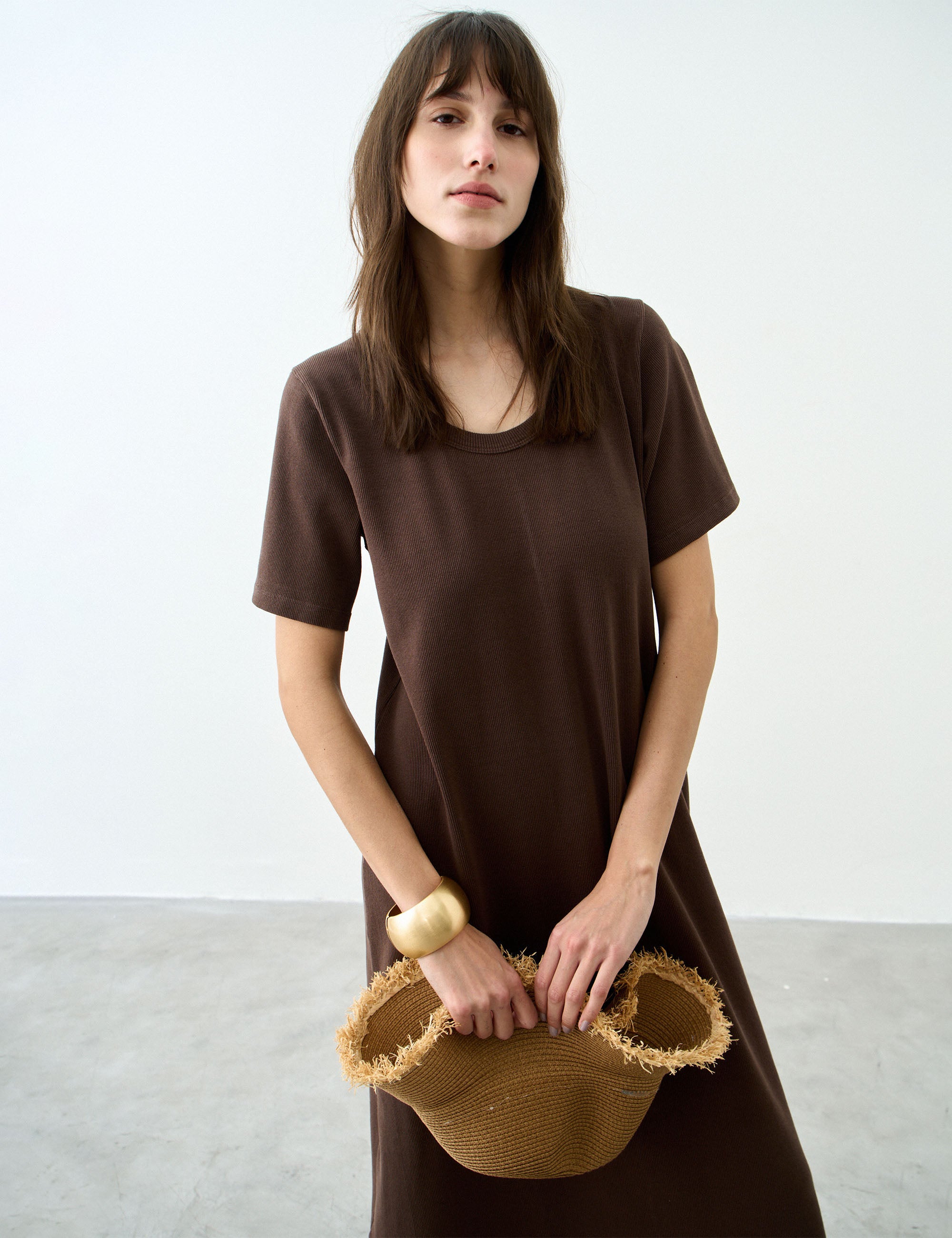 Vestido Camila Confort Marrom