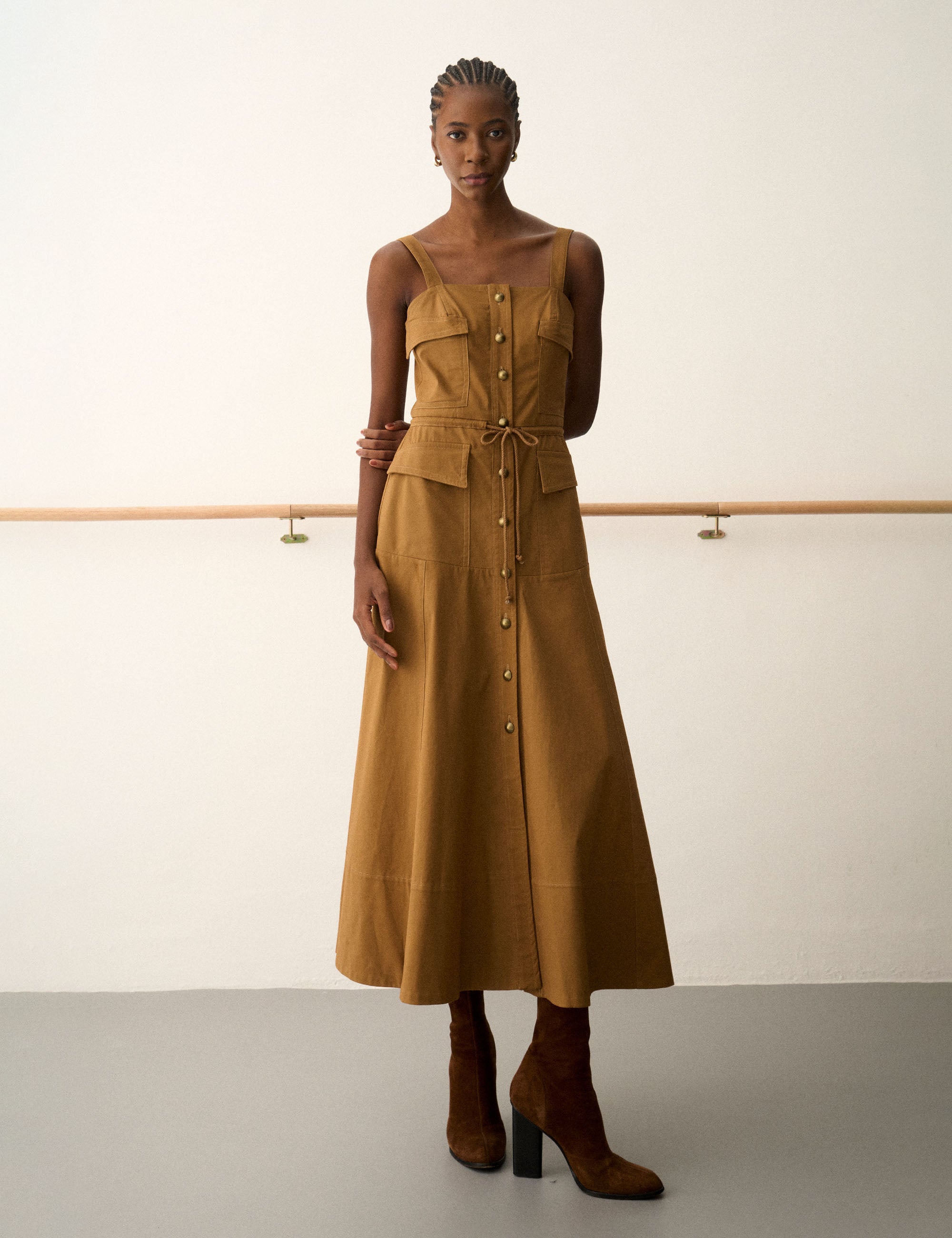 Vestido Celeste Sarja Toffe